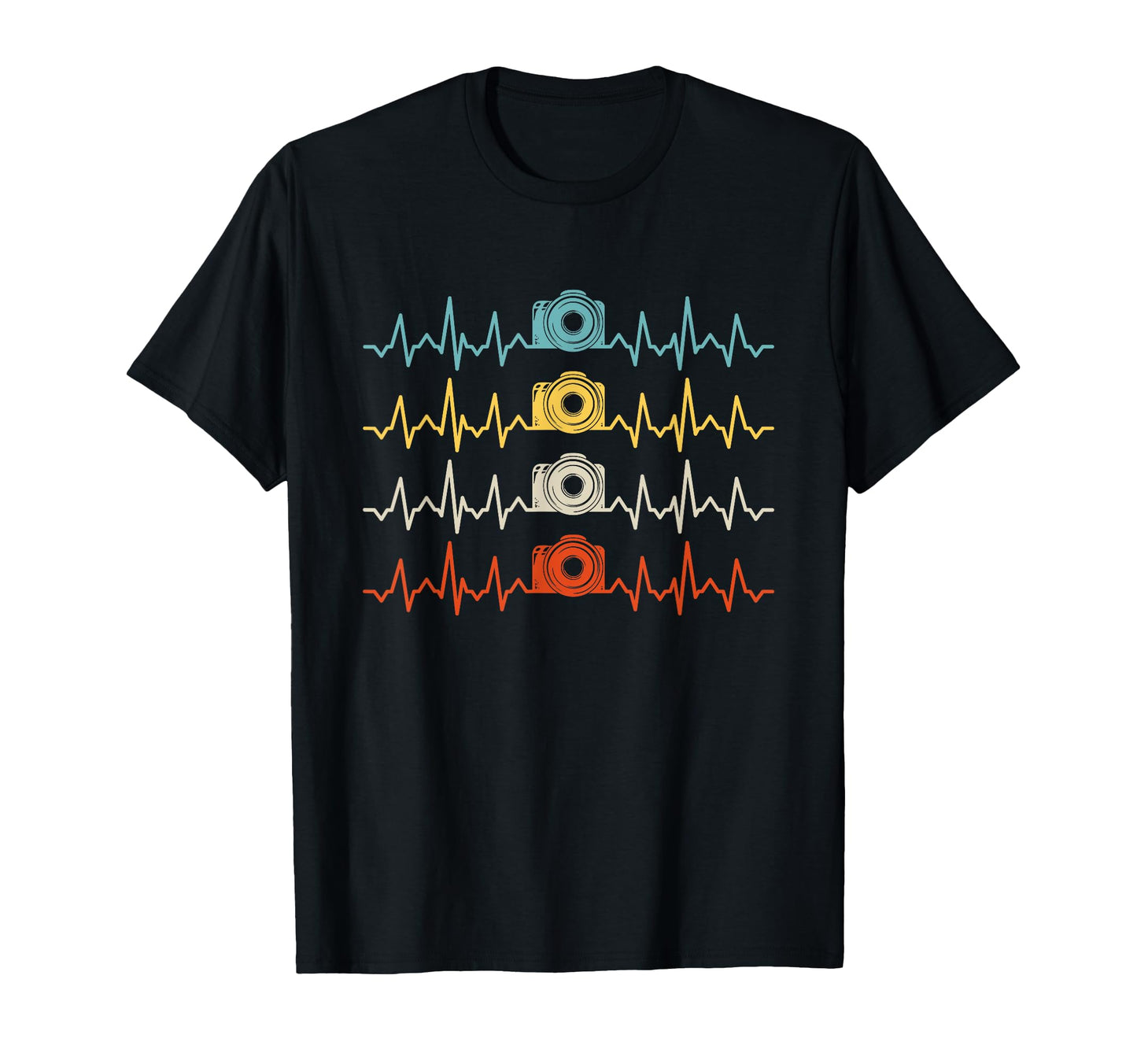 Heartbeat Photography Camera T-Shirt - Unique Graphic Men Women - T-Shirt, Sweatshirt, Hoodie