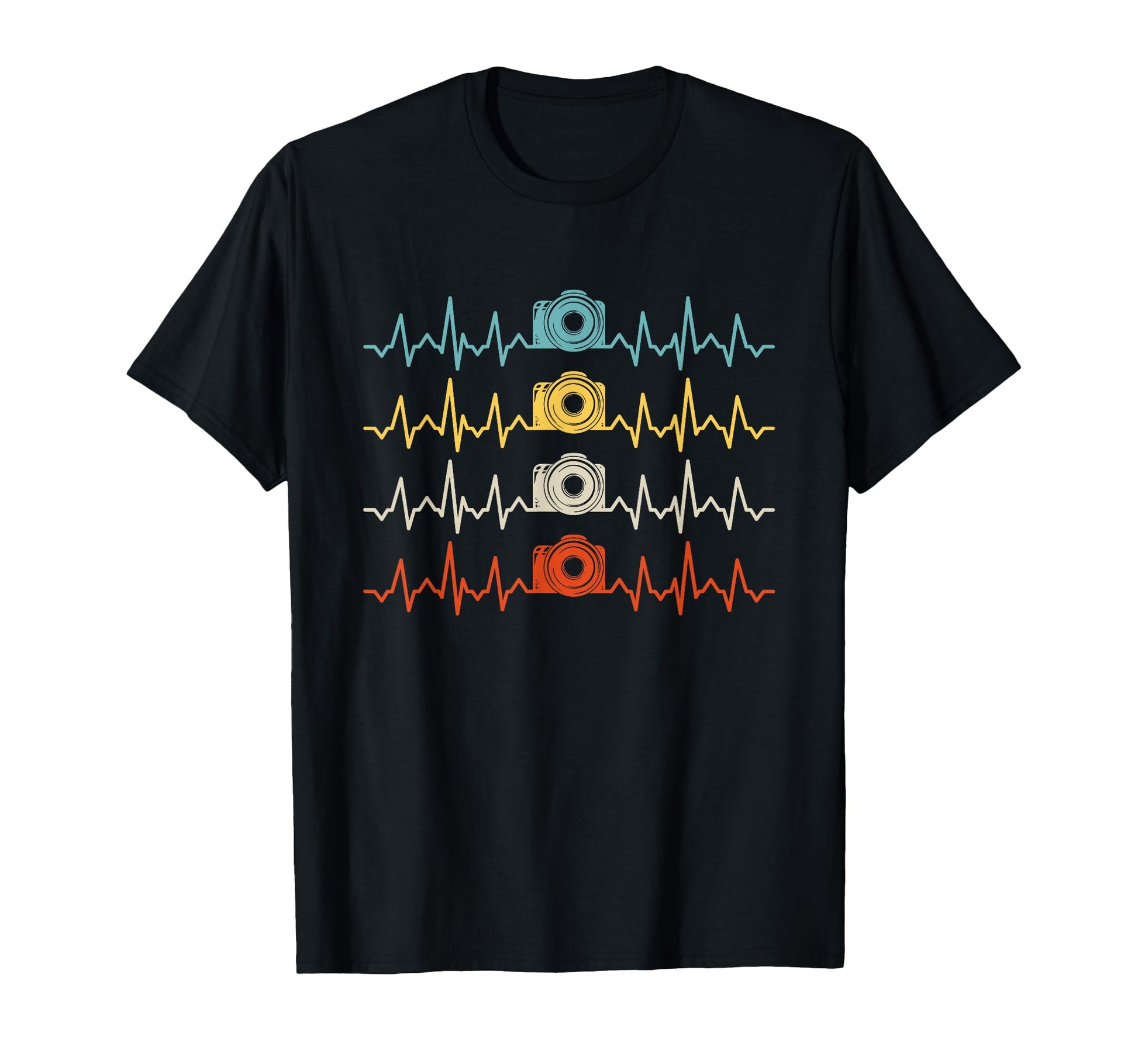 Heartbeat Photography Camera T-Shirt - Unique Graphic Men Women - T-Shirt, Sweatshirt, Hoodie