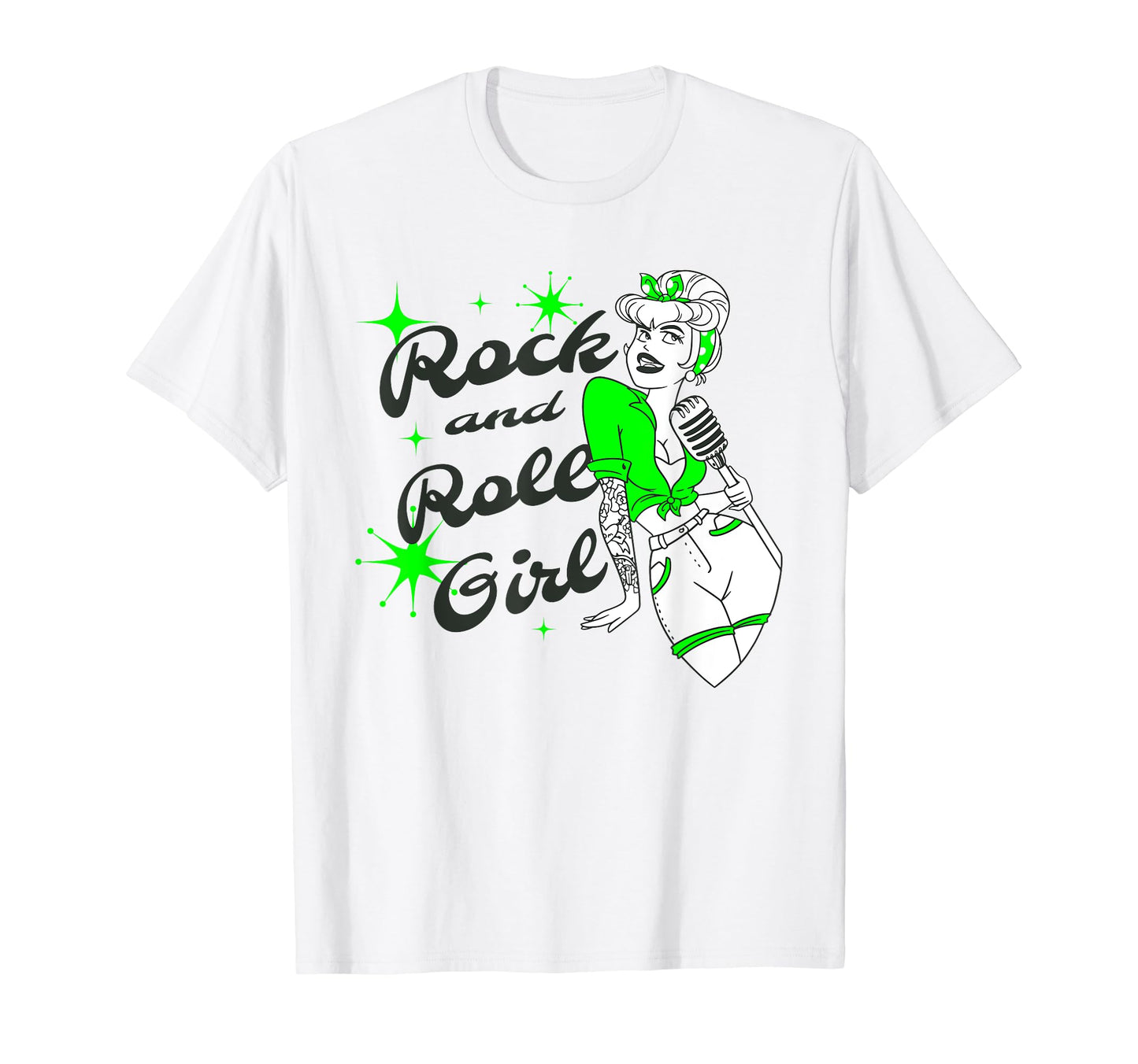 Green Music Rock N Roll Singer T-Shirt - Novelty Apparel Unisex - T-Shirt, Sweatshirt, Hoodie