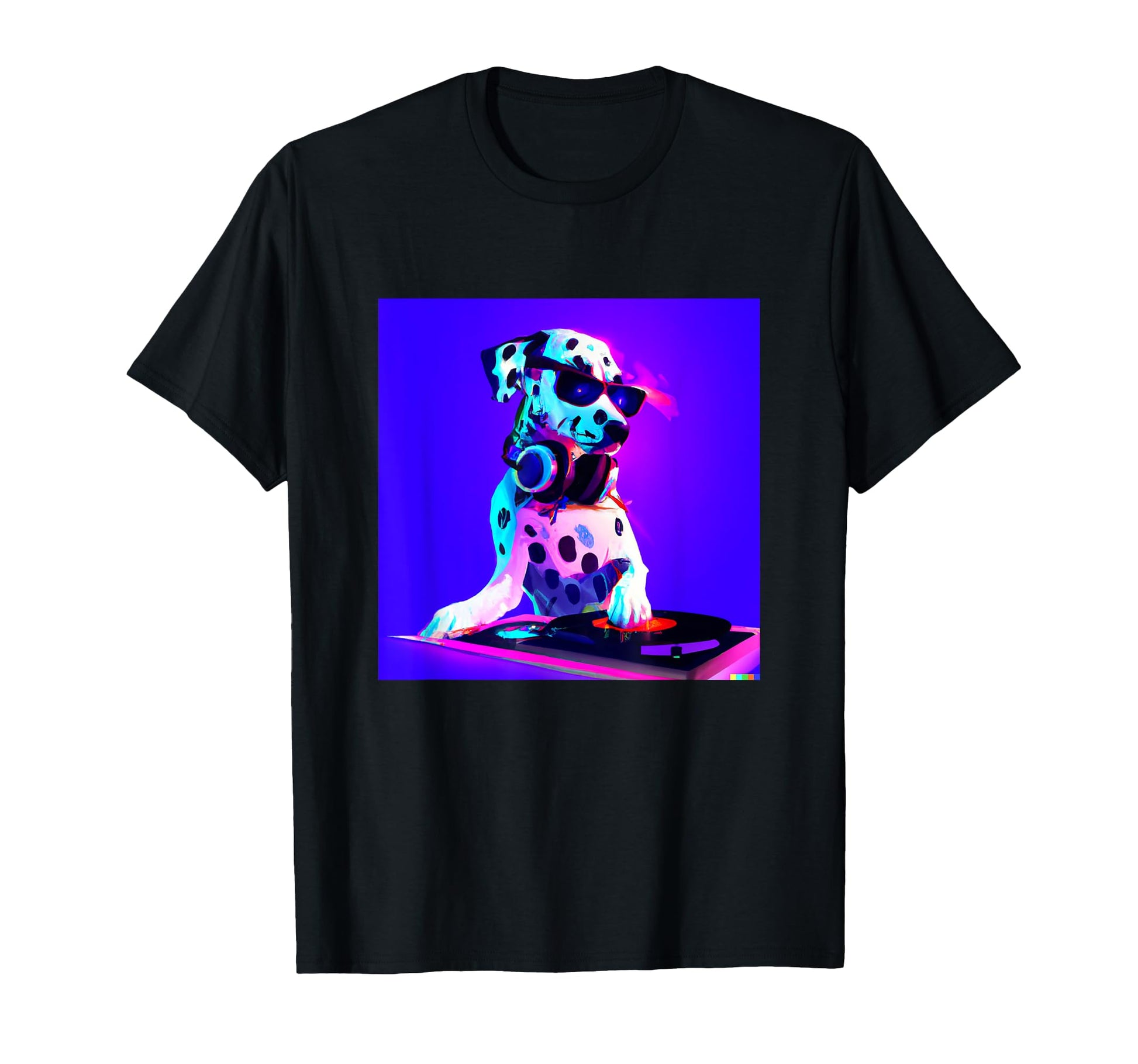 Dalmatian Vaporwave Dj Dog Aesthetic T-Shirt - Streetwear Style for Adults - T-Shirt, Sweatshirt, Hoodie