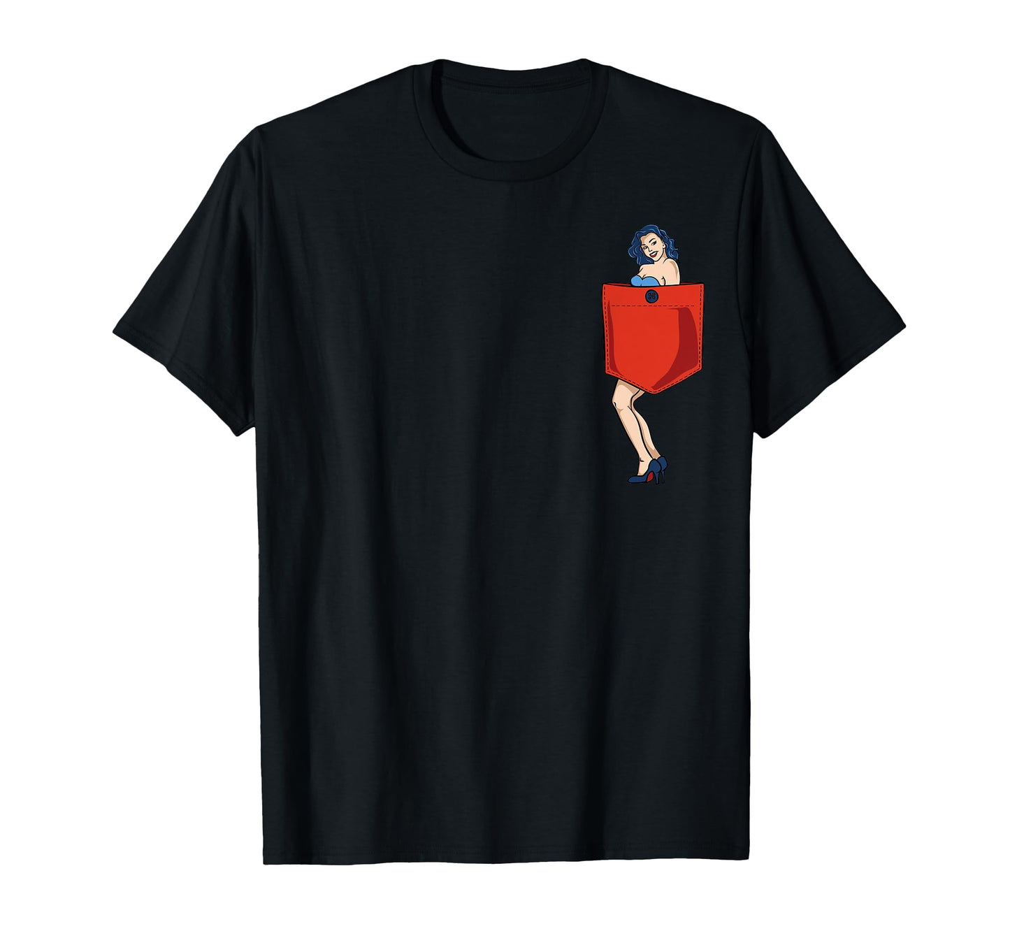 Pin Up Pocket Funny T-Shirt - Trendy Graphic Men Women - T-Shirt, Sweatshirt, Hoodie