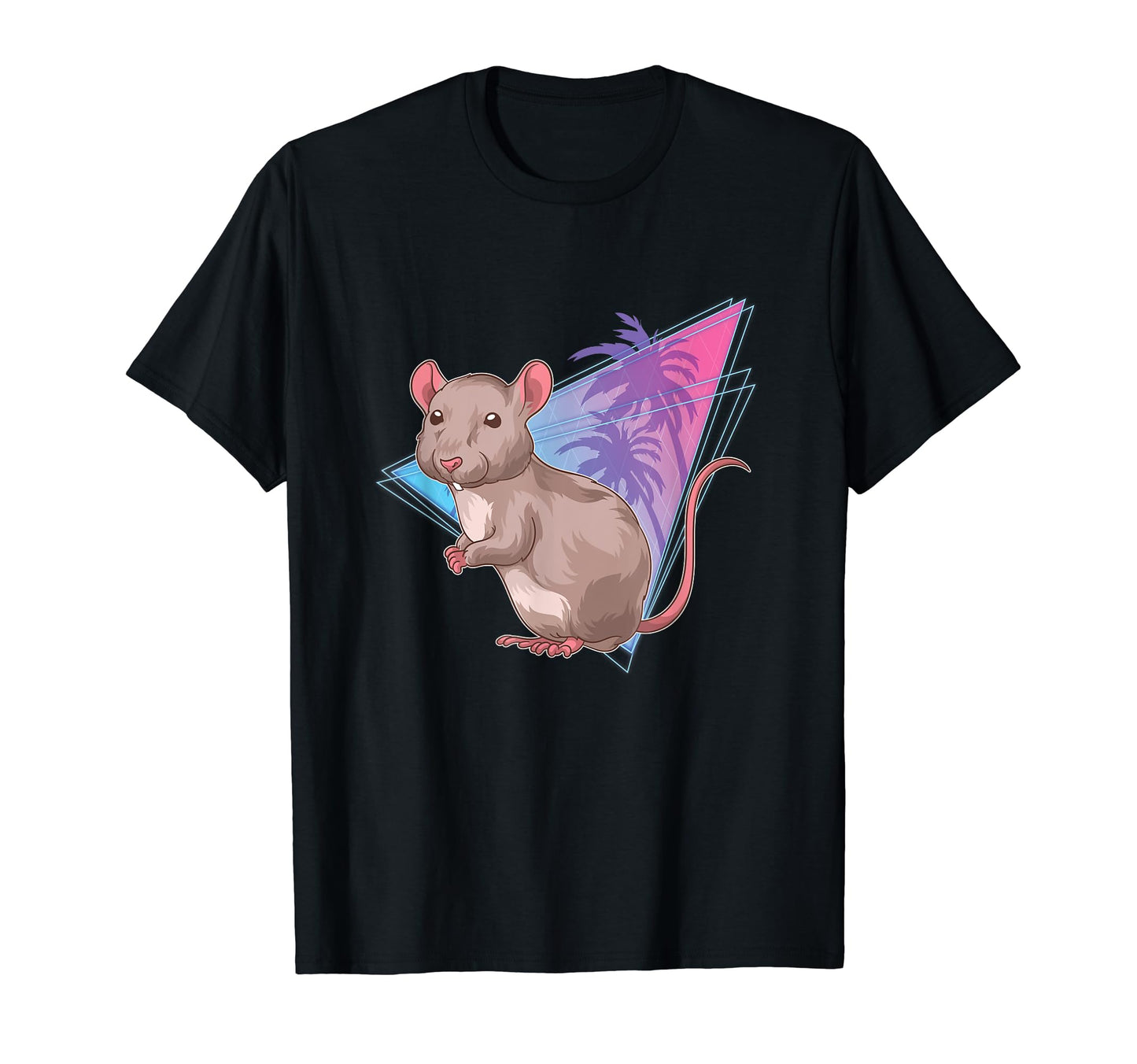 Palm Trees Pet Animal Vaporwave T-Shirt - Fun Novelty Design Unisex - T-Shirt, Sweatshirt, Hoodie