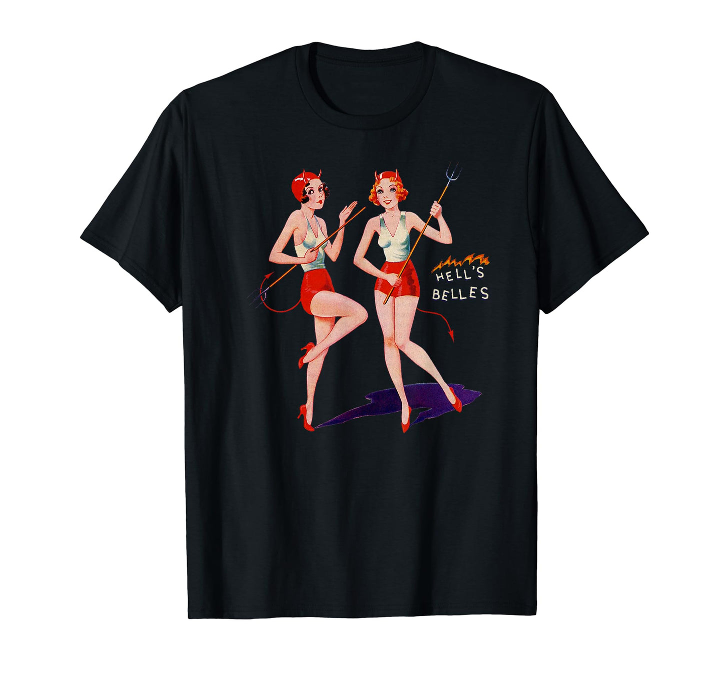 Sexy Devil Costume Pin Up Halloween T-Shirt - Novelty Apparel Men Women - T-Shirt, Sweatshirt, Hoodie