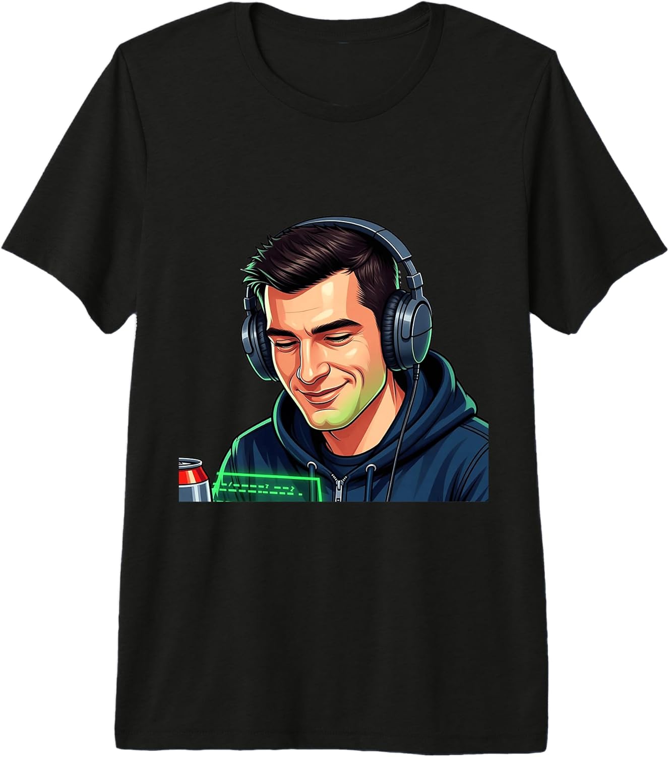 Focused Developer Illustration - Adult & Kids T-Shirts, Sweatshirts & Hoodies apparel design preview 1