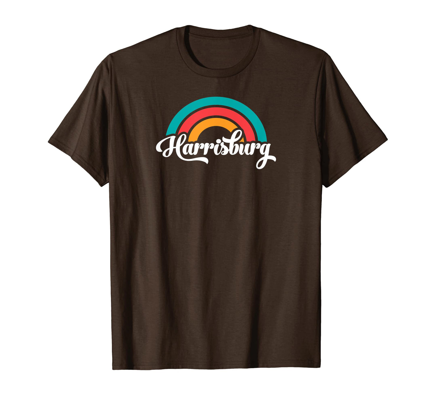 Harrisburg Pa Script Rainbow T-Shirt - Novelty Apparel Unisex - T-Shirt, Sweatshirt, Hoodie