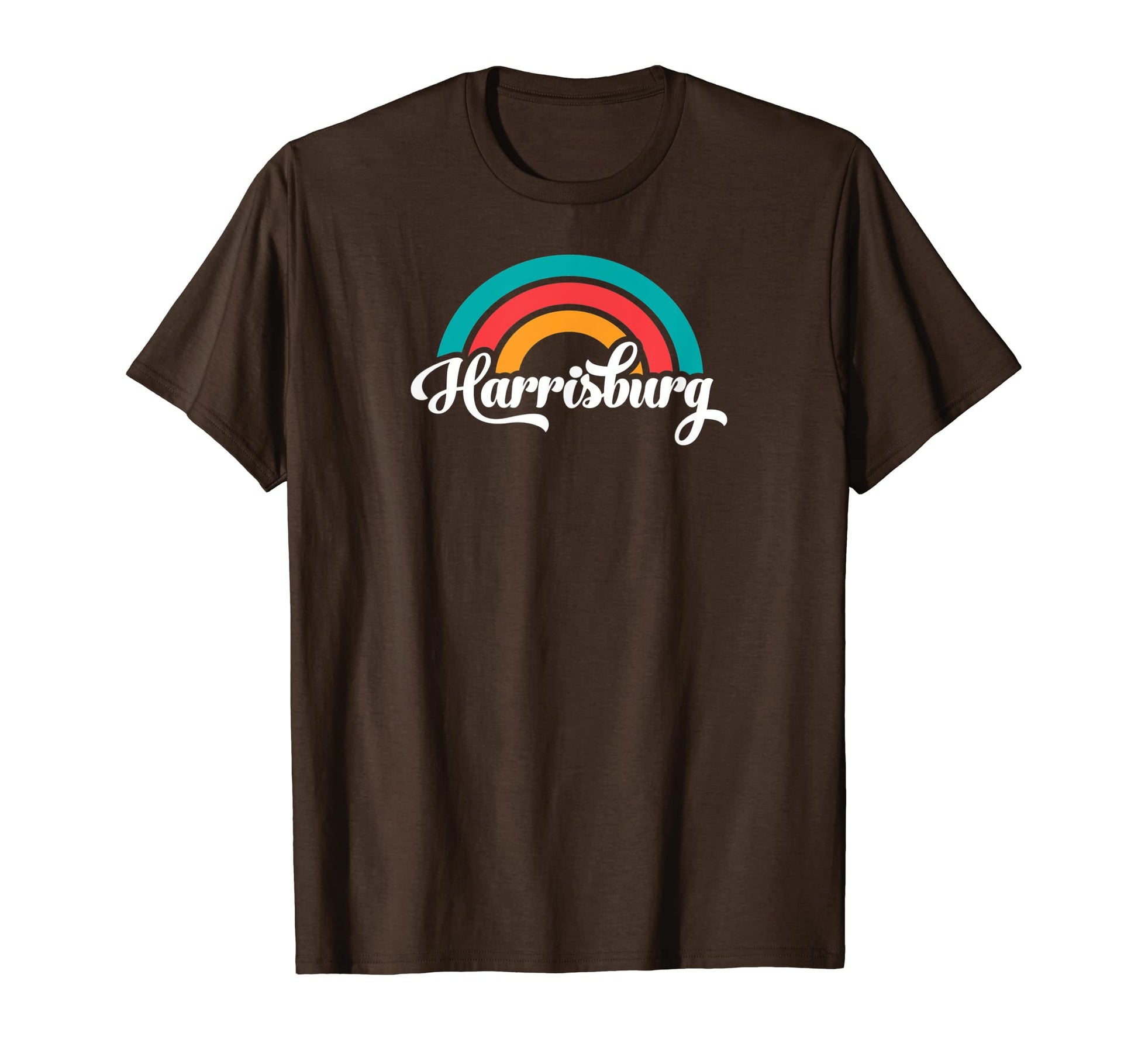 Harrisburg Pa Script Rainbow T-Shirt - Novelty Apparel Unisex - T-Shirt, Sweatshirt, Hoodie