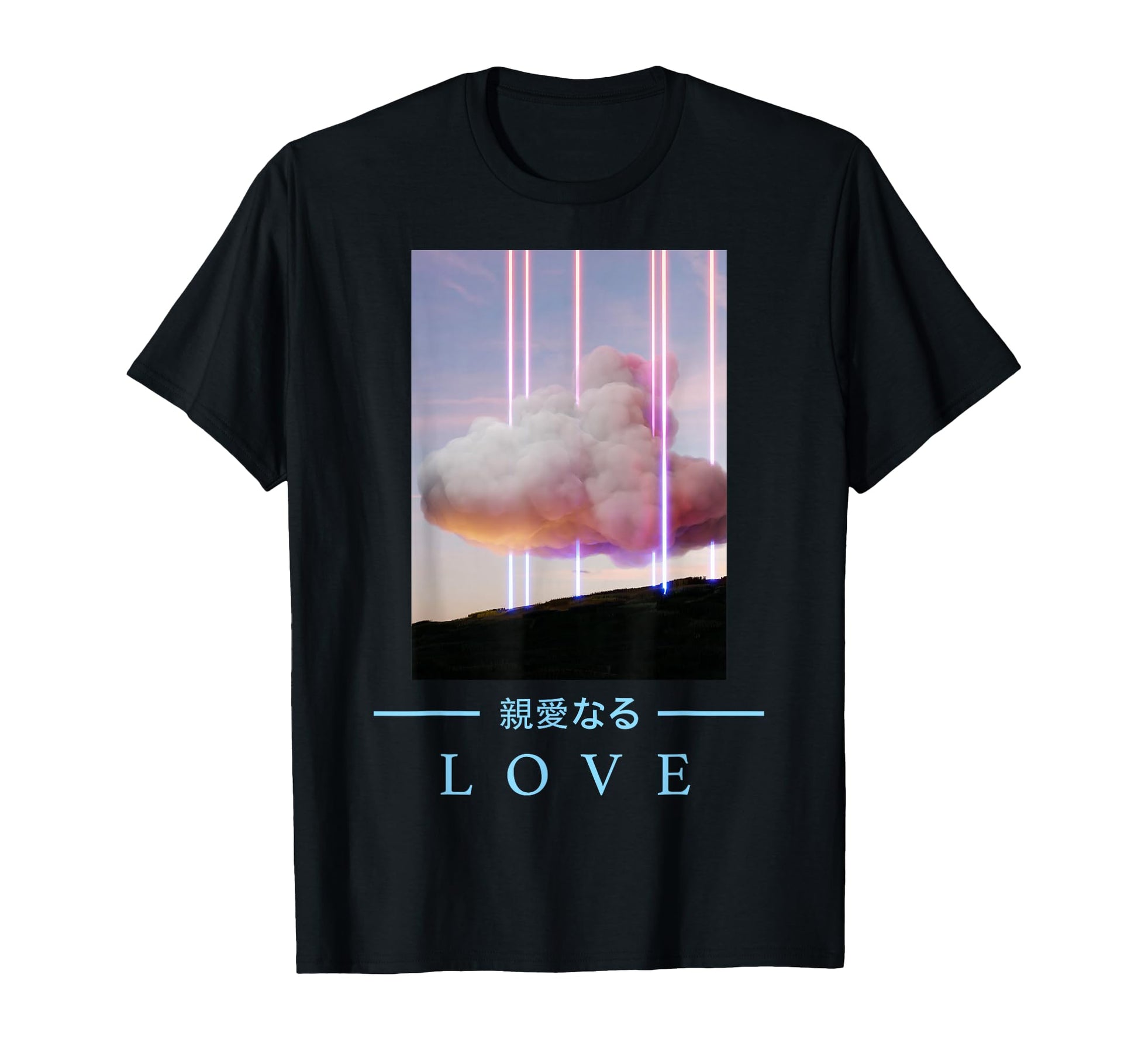 Retrowave Love Japanese Art Aesthetic T-Shirt - Custom Art Print Men Women - T-Shirt, Sweatshirt, Hoodie