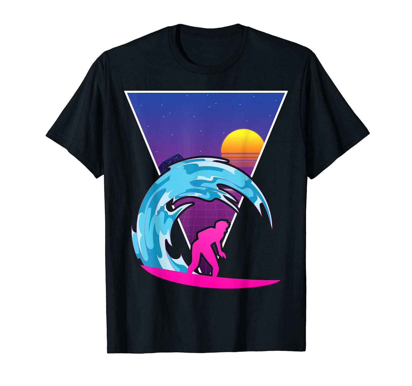 Waves Ocean Surfer Watersport Sunset T-Shirt - Minimalist Print for Adults - T-Shirt, Sweatshirt, Hoodie