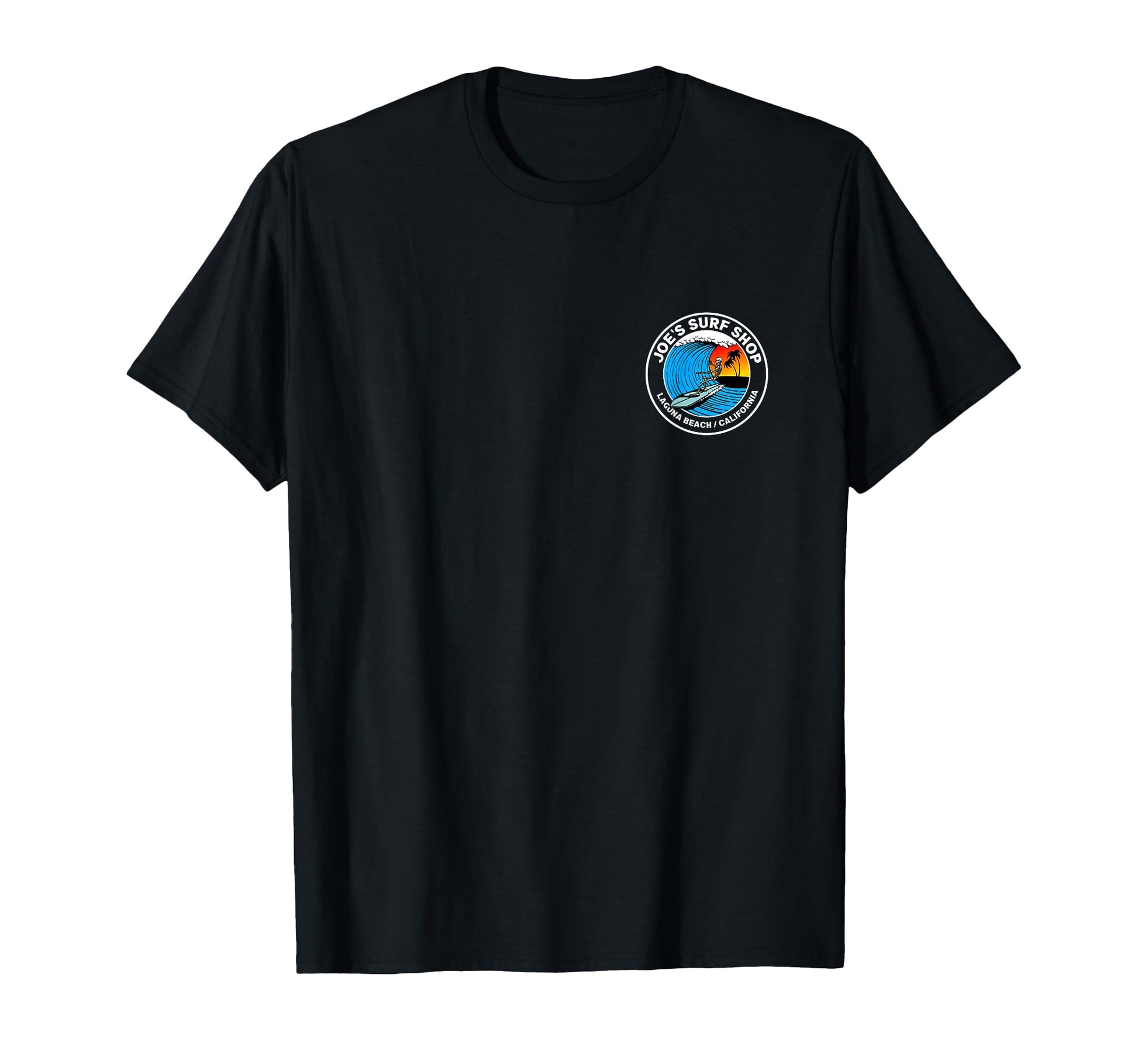 Joes Surf Skeleton Surfing Logo T-Shirt - Graphic Print for Adults - T-Shirt, Sweatshirt, Hoodie