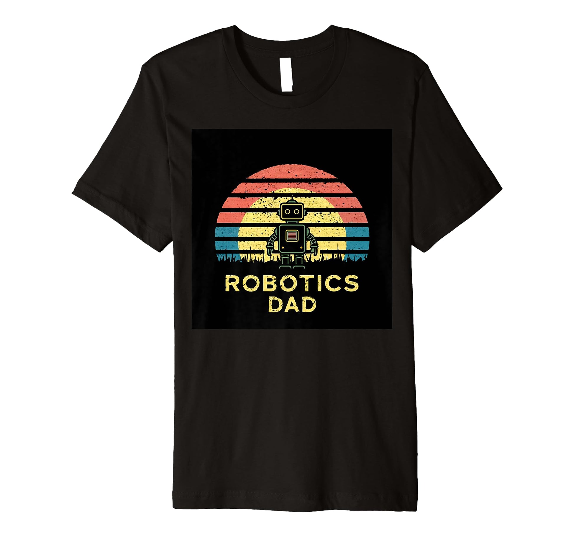 Mens Robotics Dad Robot Rainbow T-Shirt - Minimalist Print Men Women - T-Shirt, Sweatshirt, Hoodie