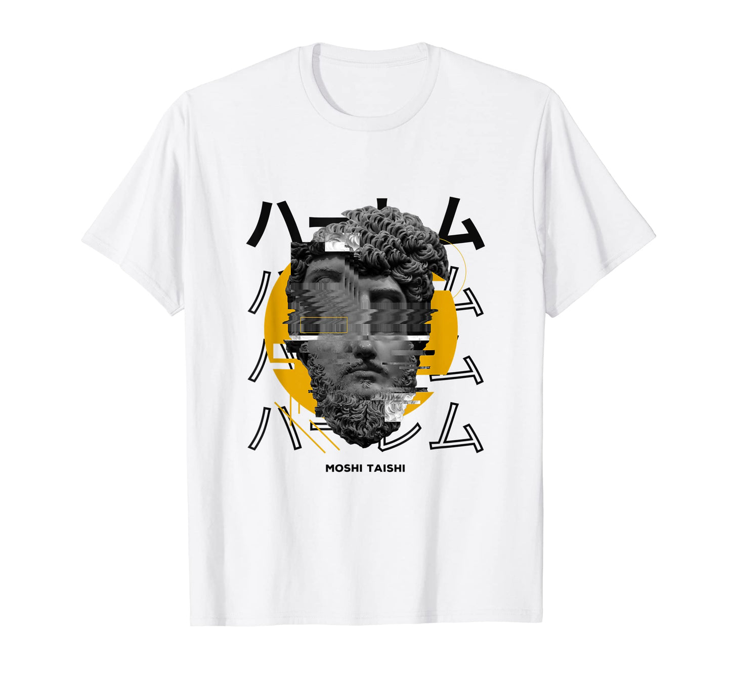 Vaporwave Statue Aesthetic Art Glitch T-Shirt - Graphic Print Men Women - T-Shirt, Sweatshirt, Hoodie