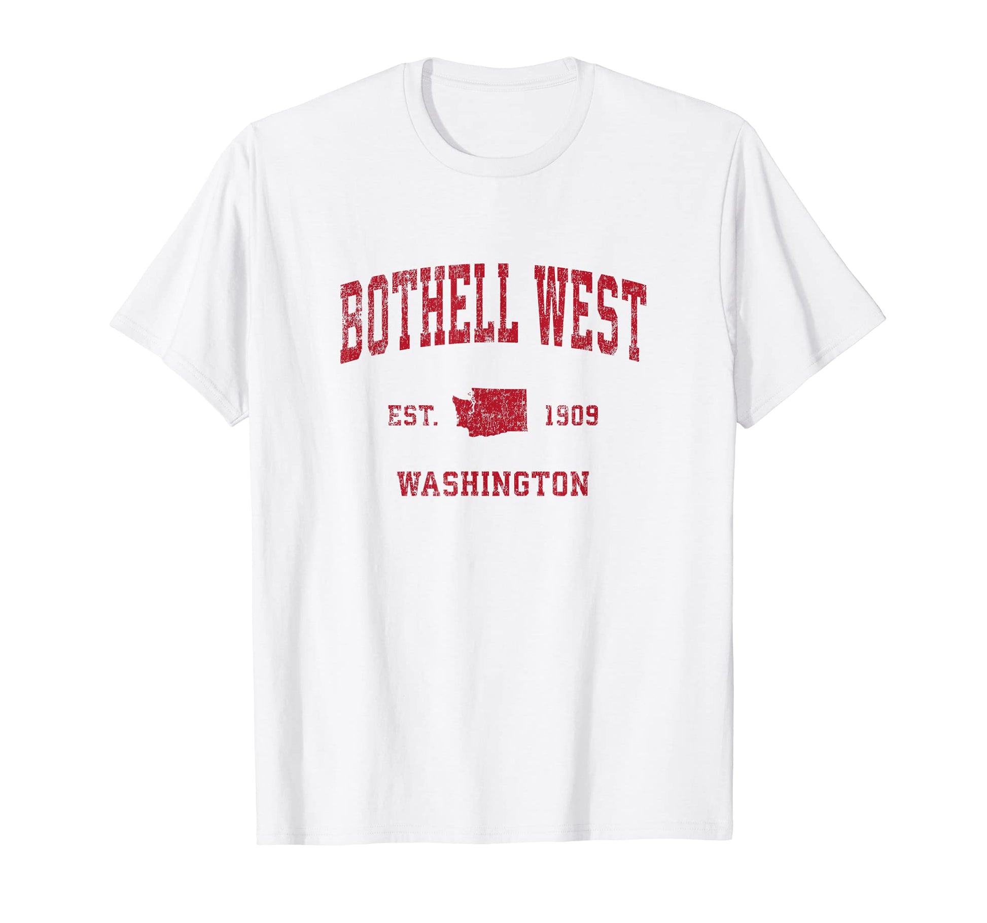 Bothell West Washington Wa Sports Red T-Shirt - Minimalist Print Unisex - T-Shirt, Sweatshirt, Hoodie