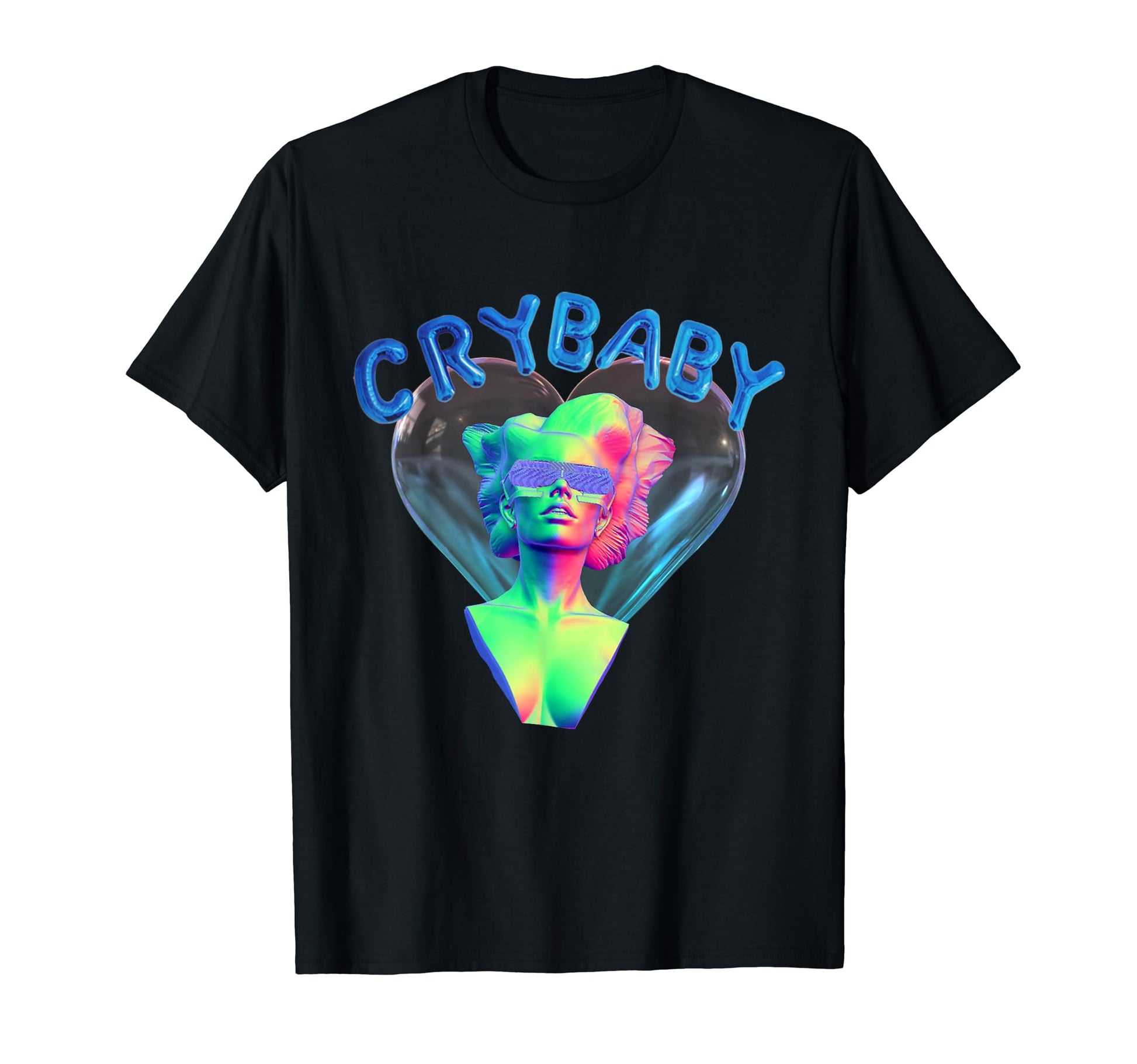 Cry Aesthetic Vaporwave Anime Hipster T-Shirt - Custom Art Print for Adults - T-Shirt, Sweatshirt, Hoodie