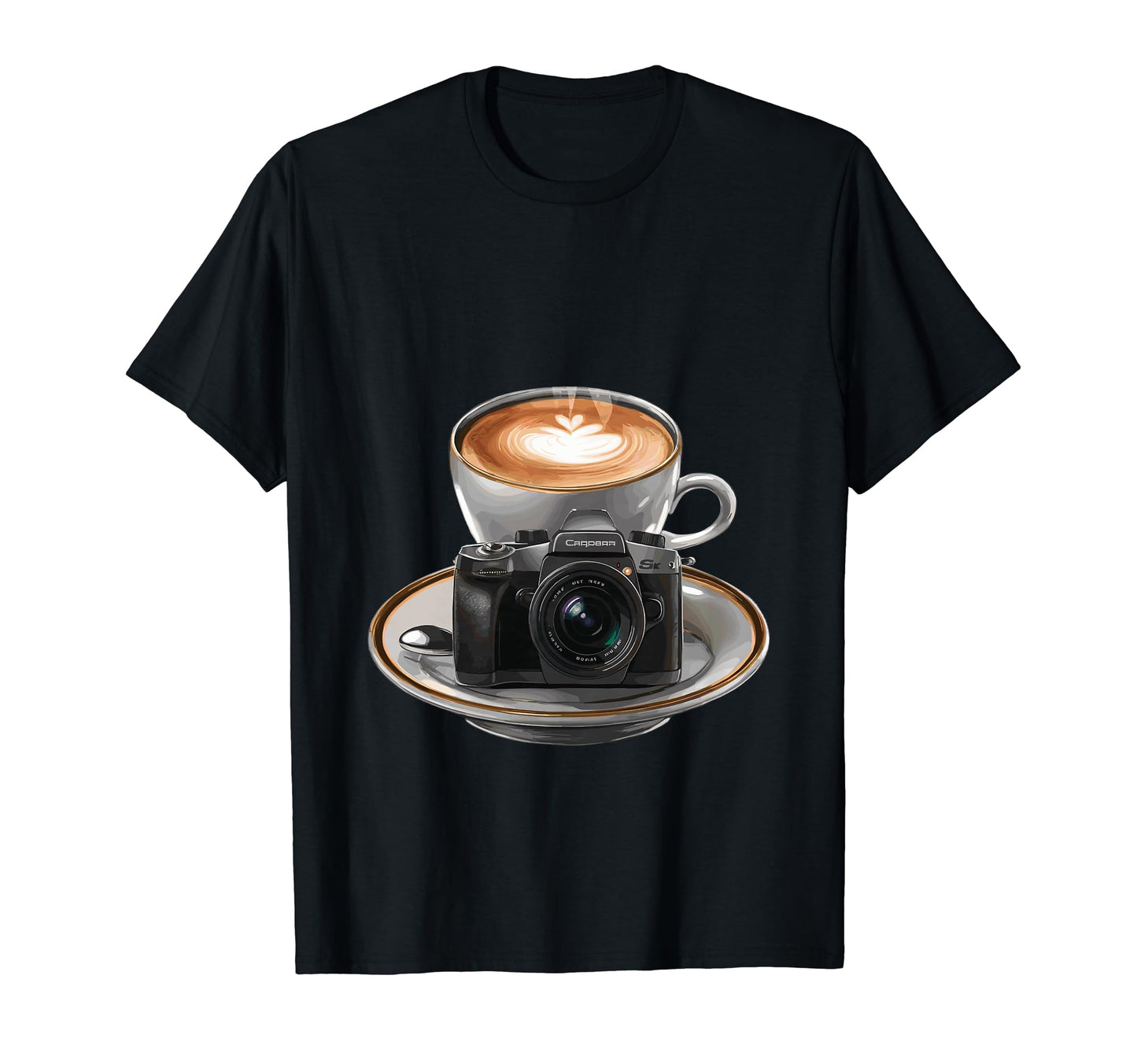 Coffee Camera Photography Present T-Shirt - Casual Everyday Wear Unisex - T-Shirt, Sweatshirt, Hoodie