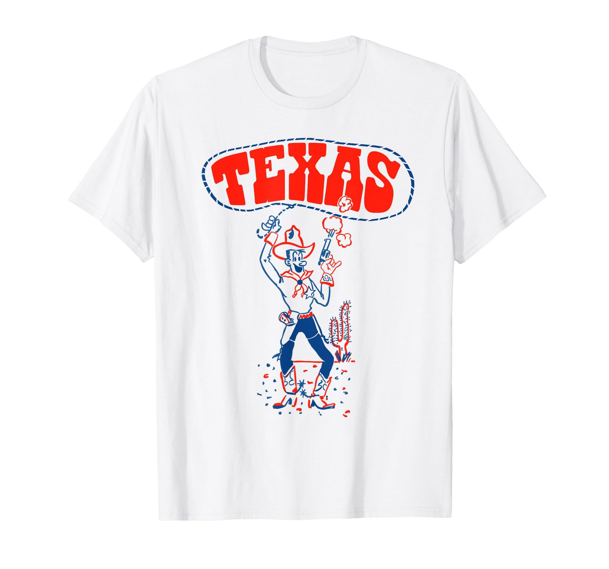Texas Roping Cowboy Funny Western T-Shirt - Minimalist Print Men Women - T-Shirt, Sweatshirt, Hoodie