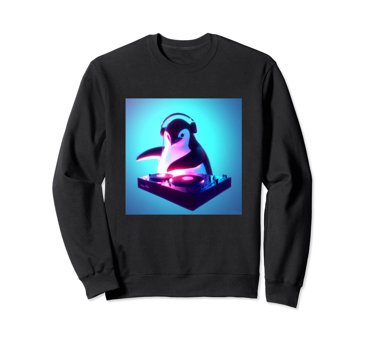 Penguin Vaporwave Dj Aesthetic Sweatshirt - Streetwear Style Unisex - T-Shirt, Sweatshirt, Hoodie