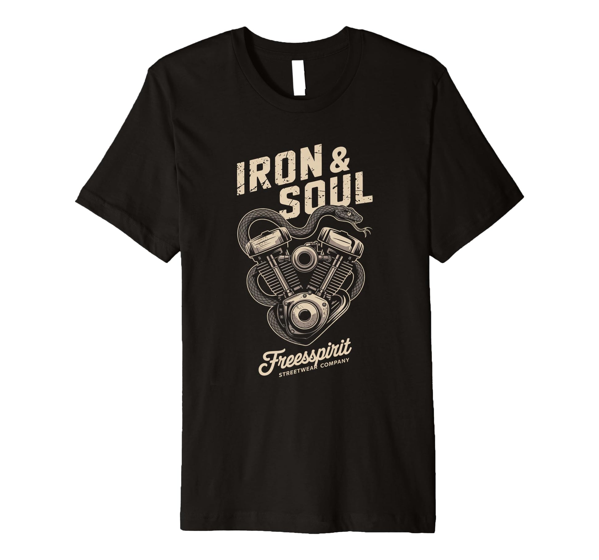 Iron Soul Motorcycle Biker T-Shirt - Minimalist Print Unisex - T-Shirt, Sweatshirt, Hoodie