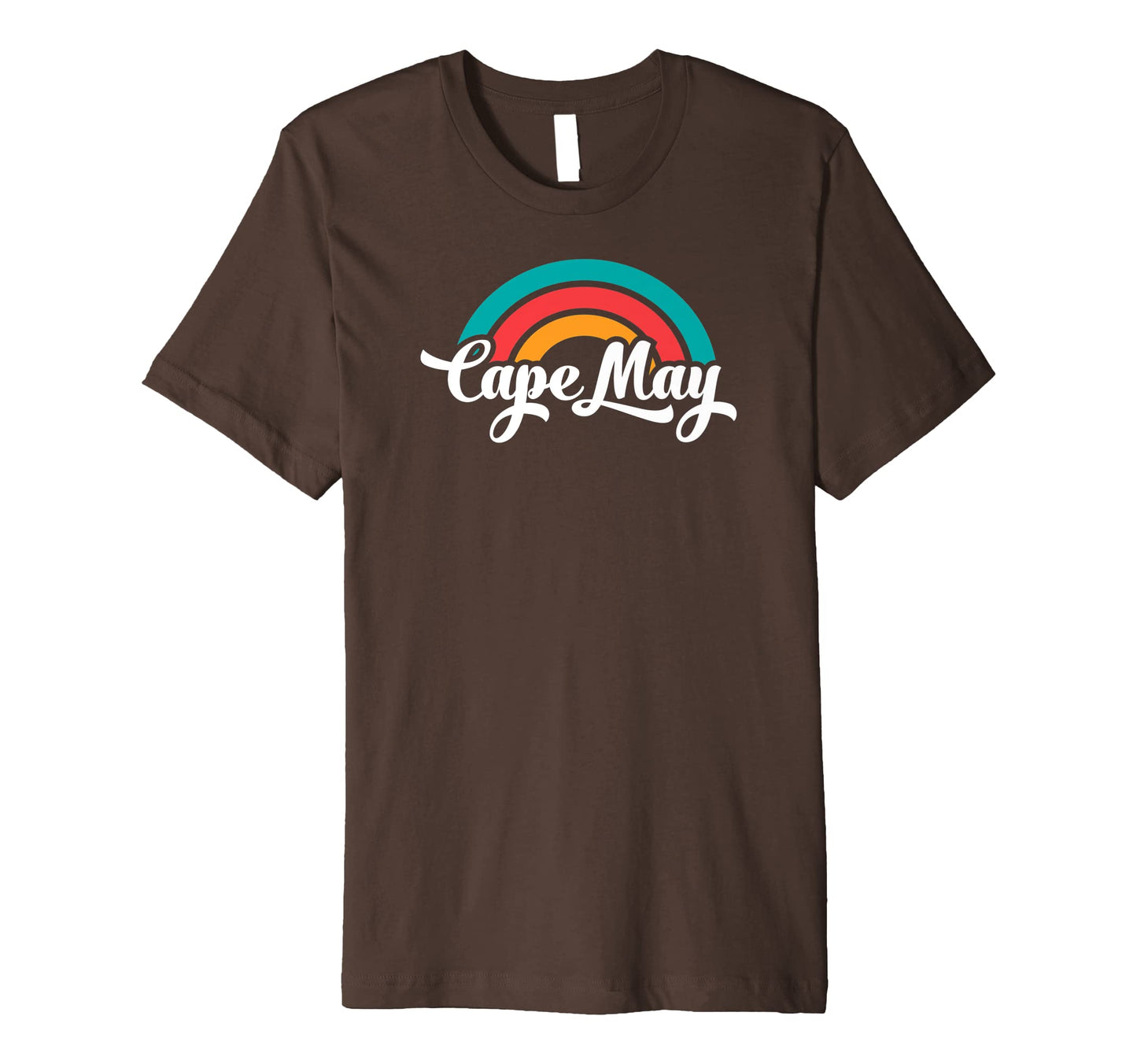Cape May Nj Script Rainbow T-Shirt - Novelty Apparel Men Women - T-Shirt, Sweatshirt, Hoodie