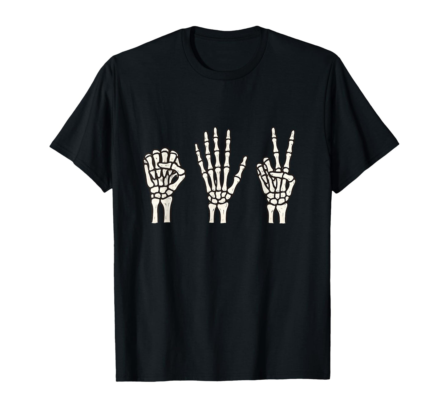 Halloween Skeleton Hands Rock Paper T-Shirt - Unique Graphic Men Women - T-Shirt, Sweatshirt, Hoodie