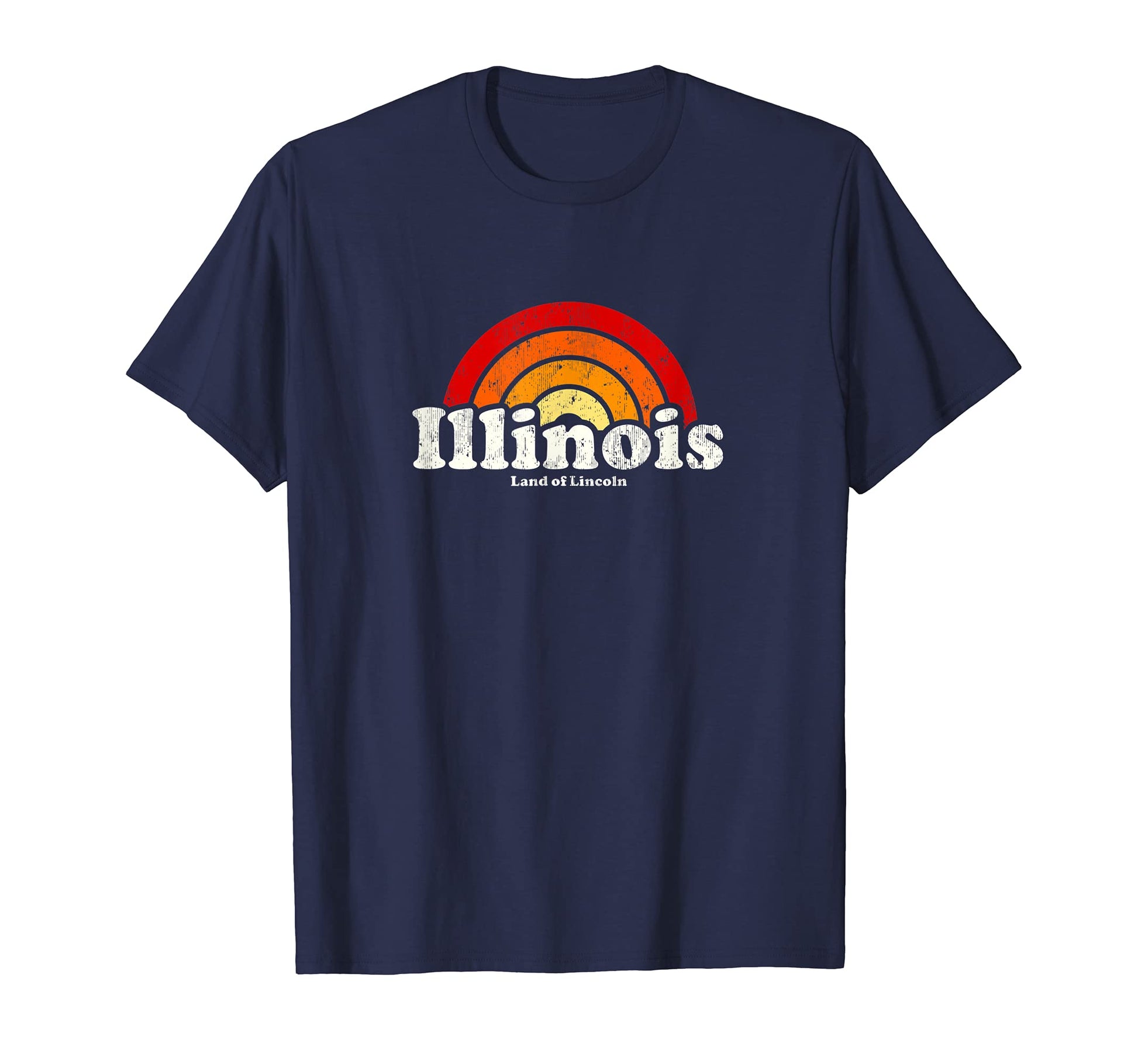 Illinois 70S Rainbow T-Shirt - Casual Everyday Wear Unisex - T-Shirt, Sweatshirt, Hoodie
