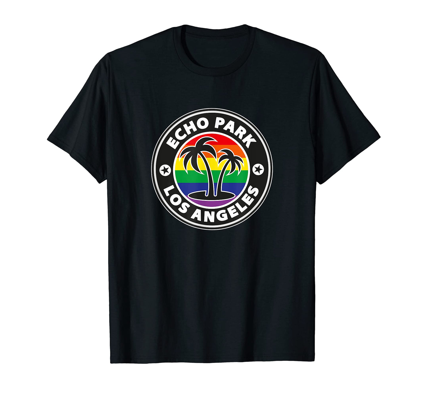 Echo Park Los Angeles California Rainbow T-Shirt - Unique Graphic Unisex - T-Shirt, Sweatshirt, Hoodie