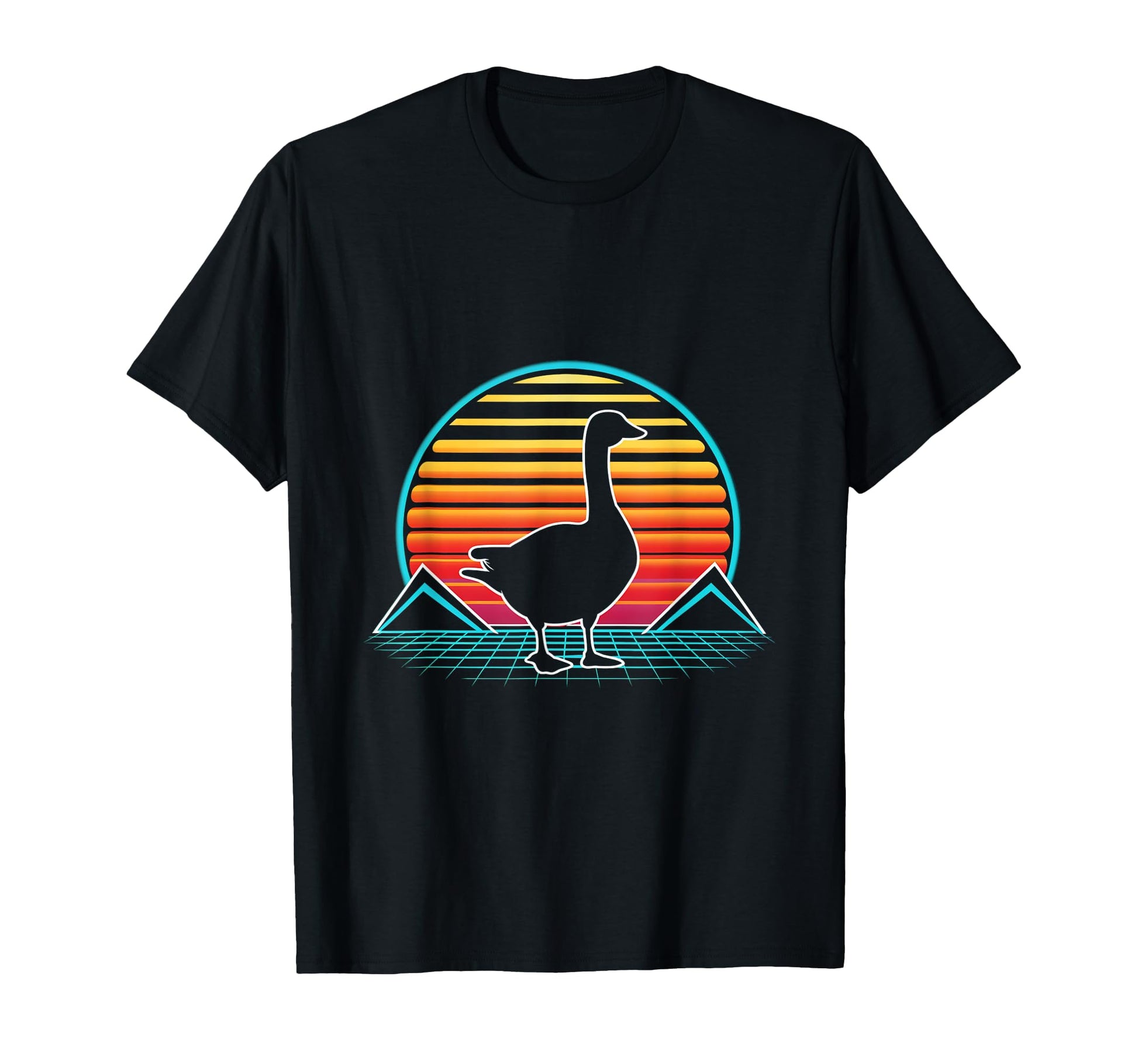 Goose Sunset 80S Animal Lover T-Shirt - Fun Novelty Design Men Women - T-Shirt, Sweatshirt, Hoodie