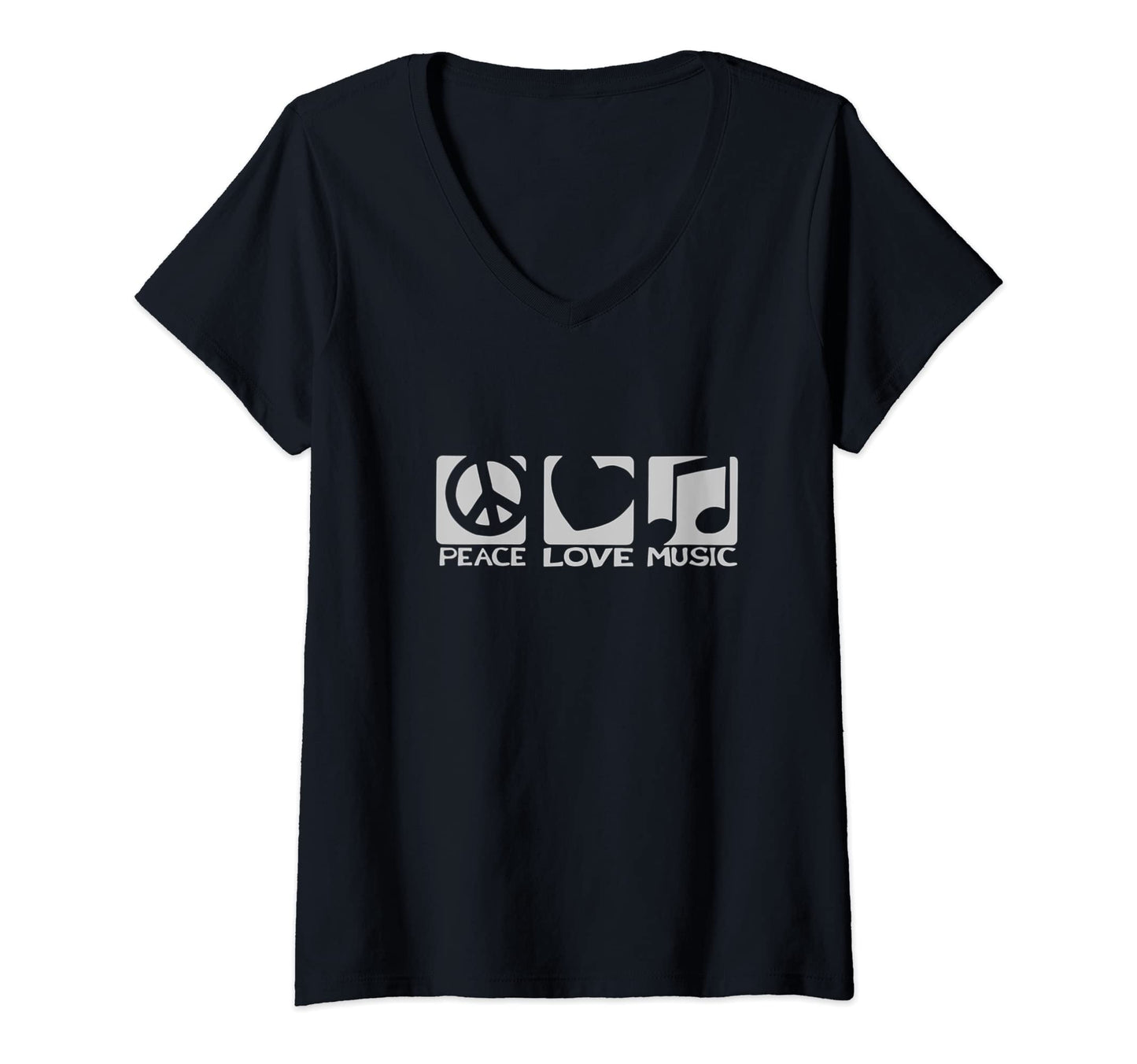 Peace Sign Love Heart Music Notes Chill T-Shirt - Aesthetic Graphic Unisex - T-Shirt, Sweatshirt, Hoodie