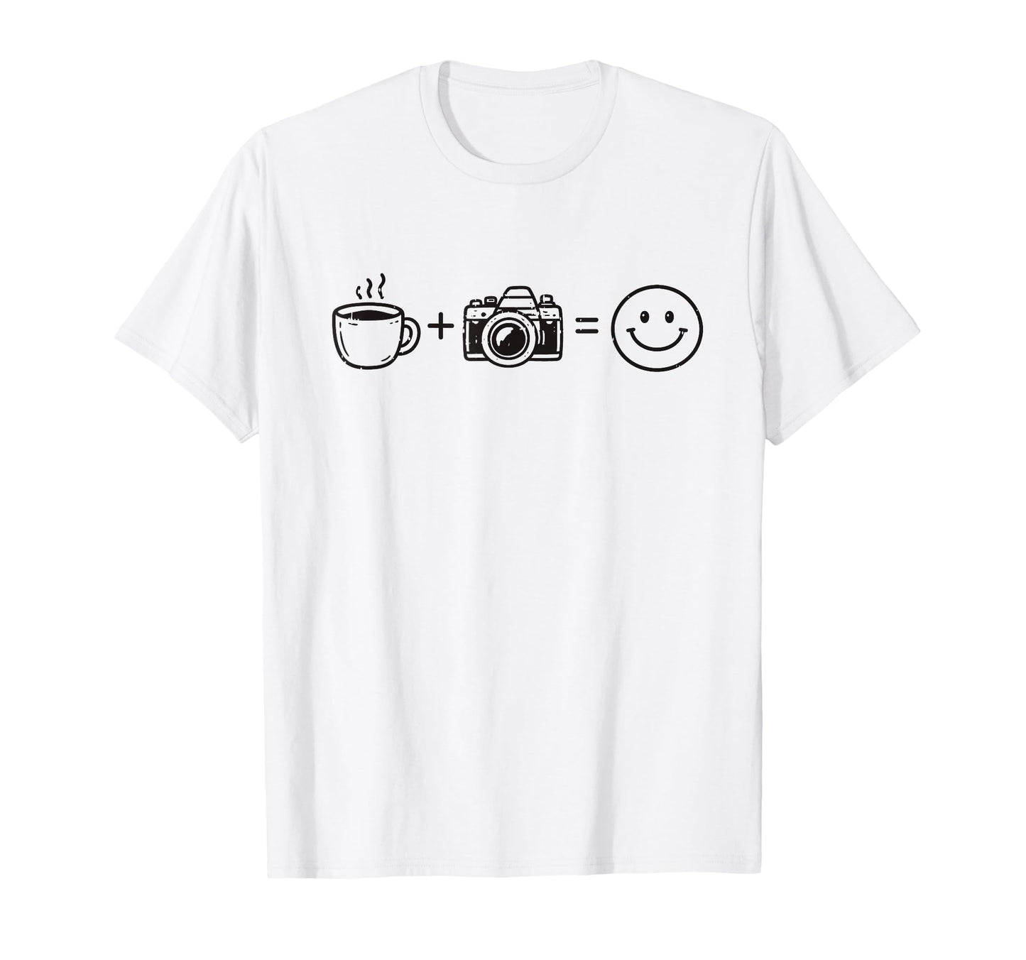 Funny Photographer Coffee Camera T-Shirt - Casual Everyday Wear Men Women - T-Shirt, Sweatshirt, Hoodie