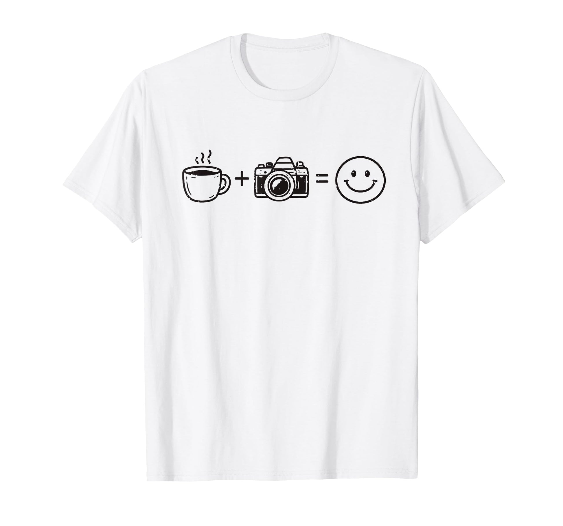 Funny Photographer Coffee Camera T-Shirt - Casual Everyday Wear Men Women - T-Shirt, Sweatshirt, Hoodie
