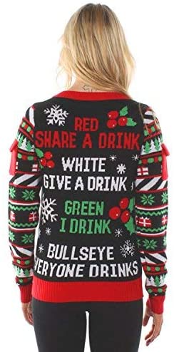 You miss you drink red share a drink white give 3D Christmas Sweater - Holiday Gift product image 2