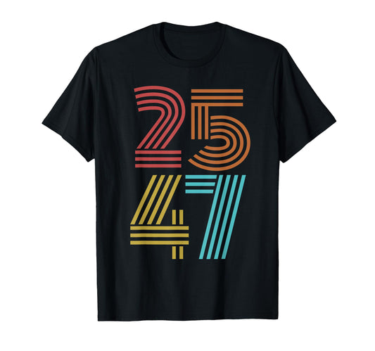 2547 Patriotic Rainbow Colors 25 47 T-Shirt - Trendy Graphic Unisex - T-Shirt, Sweatshirt, Hoodie