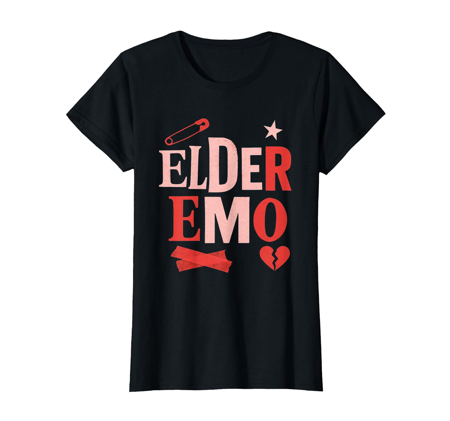 Womens Elder Emo Punk Typography T-Shirt - Graphic Print Men Women - T-Shirt, Sweatshirt, Hoodie