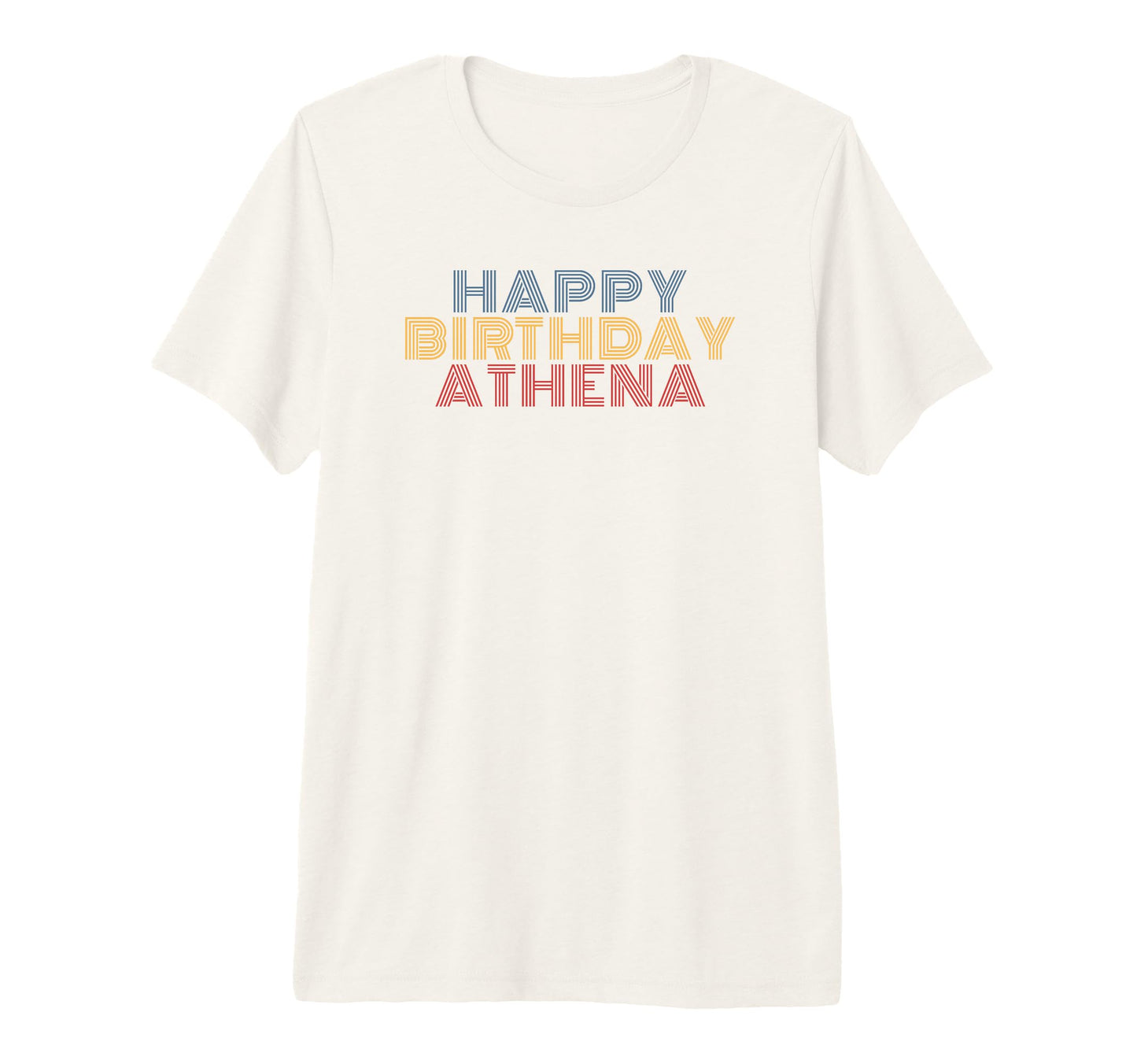 Happy Birthday Athena Personalized T-Shirt - Fun Novelty Design Unisex - T-Shirt, Sweatshirt, Hoodie