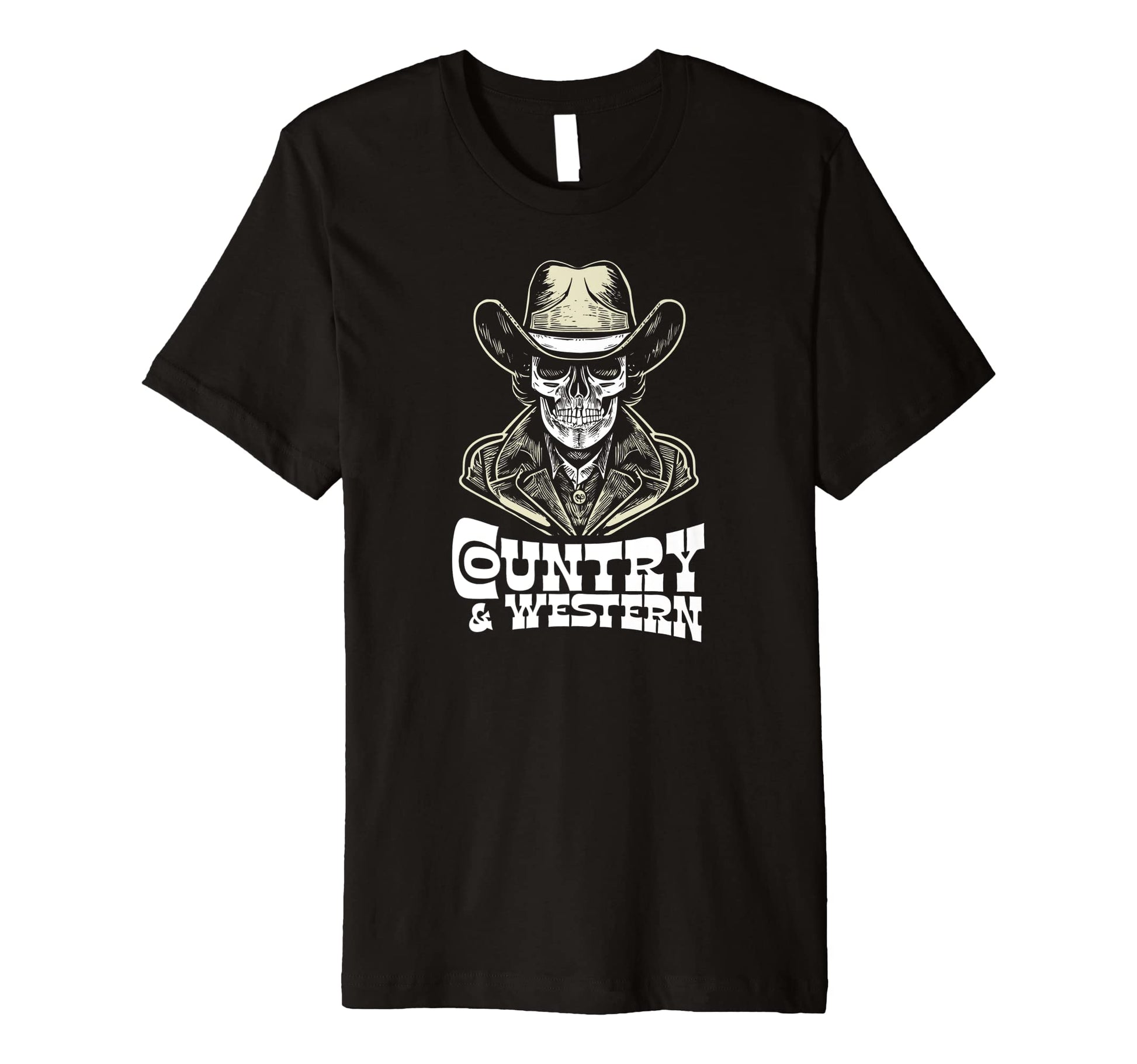 Country Music Country Western Skull T-Shirt - Unique Graphic Unisex - T-Shirt, Sweatshirt, Hoodie