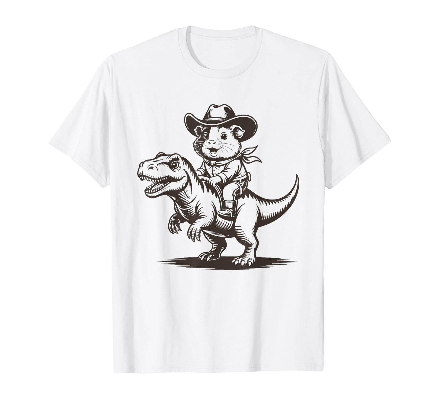 Guinea Pig Cowboy Dinosaur Accessoires T-Shirt - Trendy Graphic Unisex - T-Shirt, Sweatshirt, Hoodie