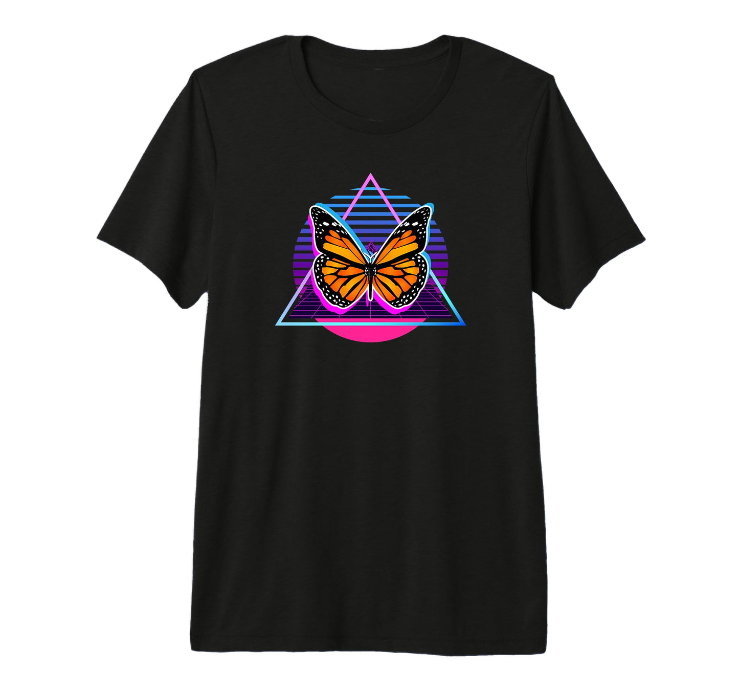 Retrofuturistic Vaporwave Butterfly T-Shirt - Streetwear Style Men Women - T-Shirt, Sweatshirt, Hoodie