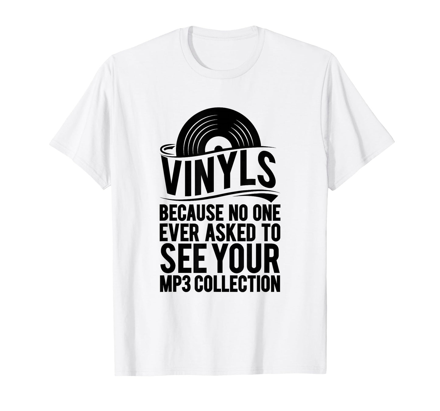 Funny Vinyl Vs Mp3 Collection Gramophone T-Shirt - Graphic Print Men Women - T-Shirt, Sweatshirt, Hoodie