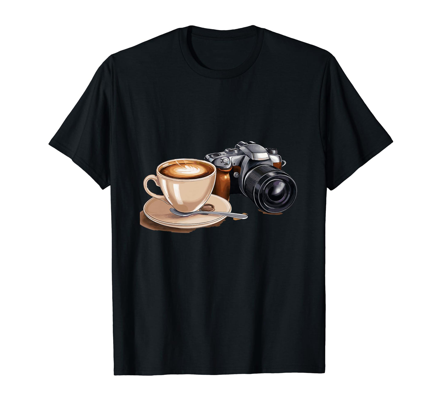 Coffee Camera Photography Present Funny T-Shirt - Unique Graphic Men Women - T-Shirt, Sweatshirt, Hoodie