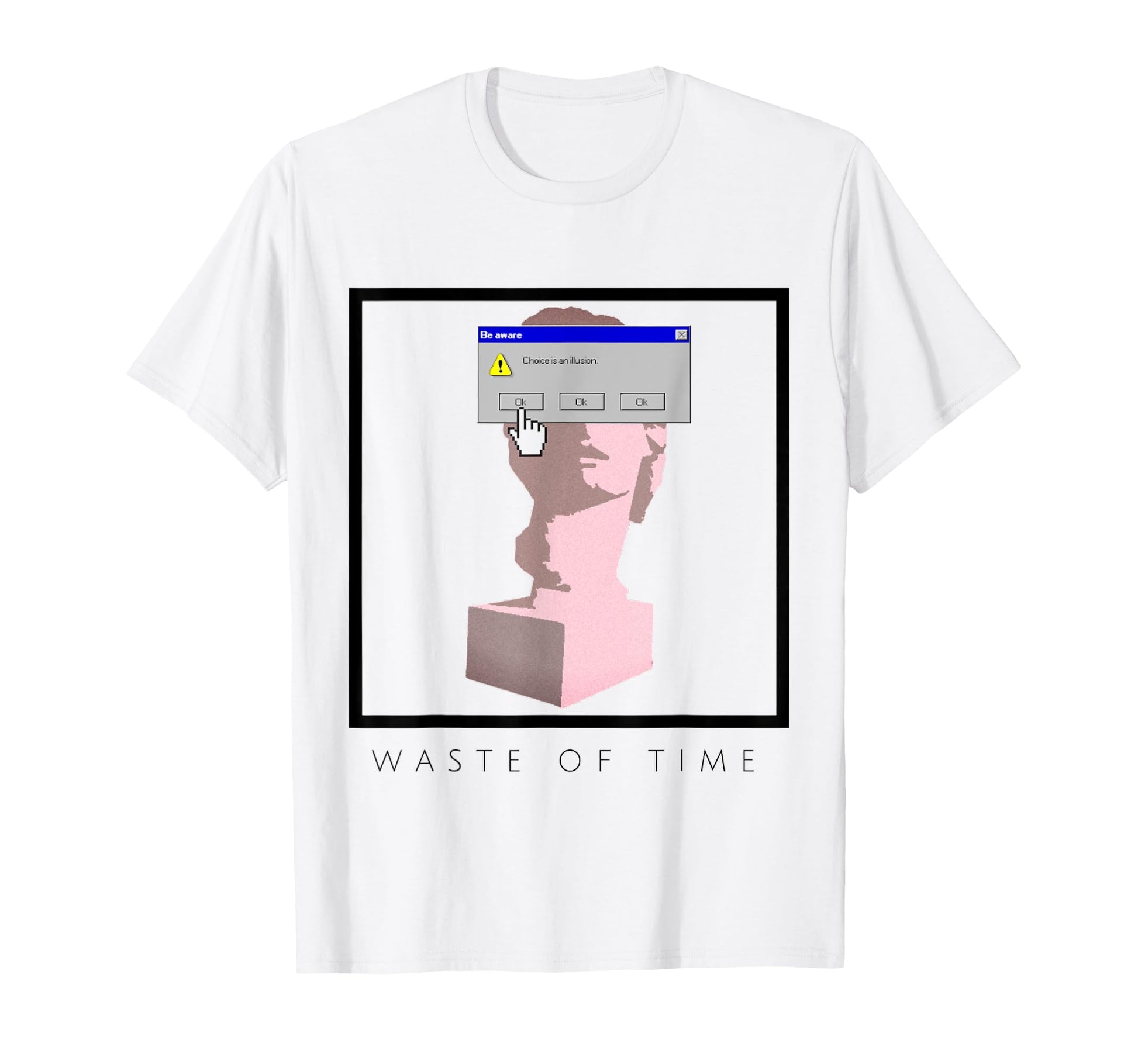 Aesthetic Vaporwave Statue T-Shirt - Fun Novelty Design Men Women - T-Shirt, Sweatshirt, Hoodie