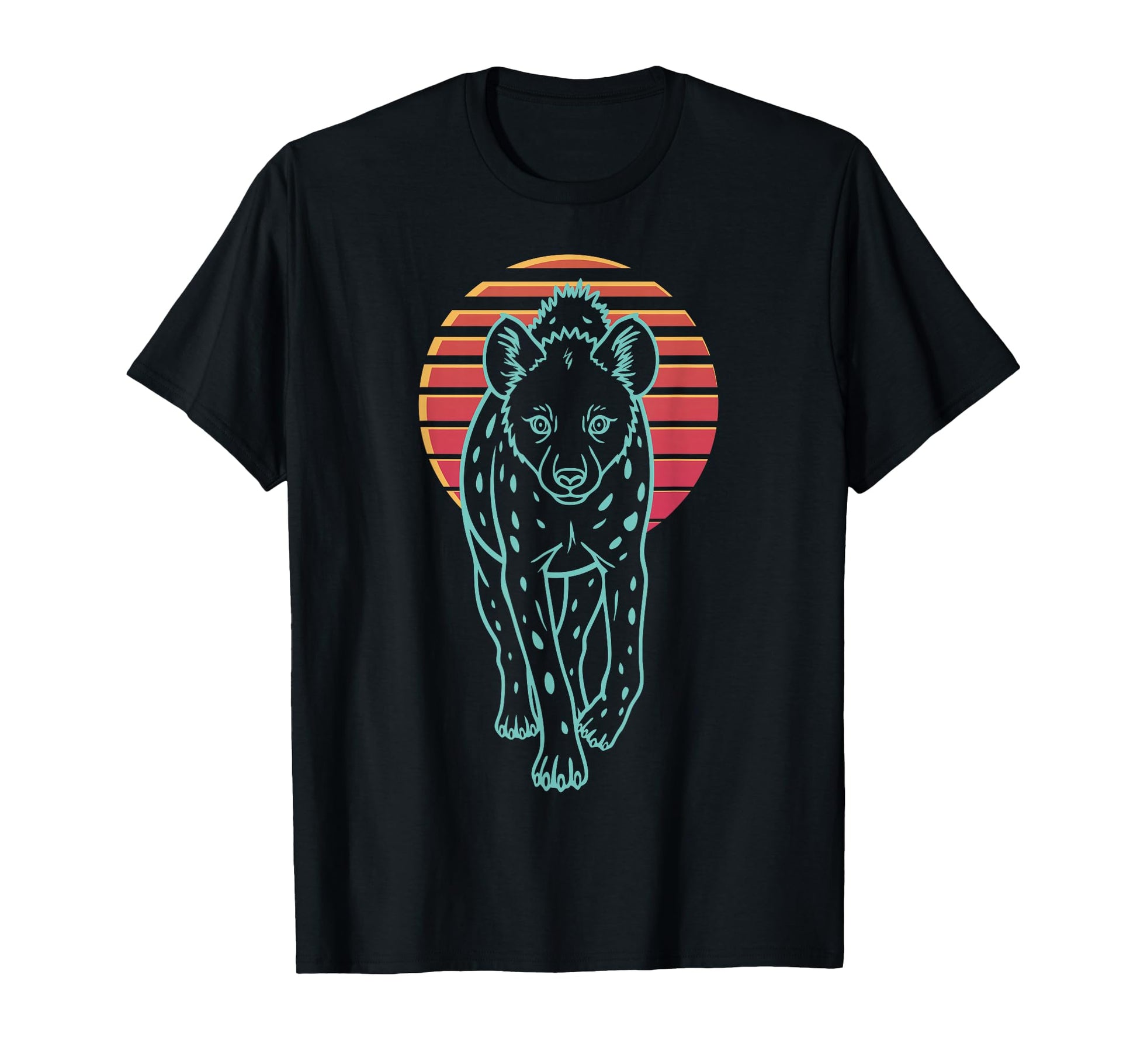 Hyena Lover Animal Synthwave 80S T-Shirt - Trendy Graphic Unisex - T-Shirt, Sweatshirt, Hoodie