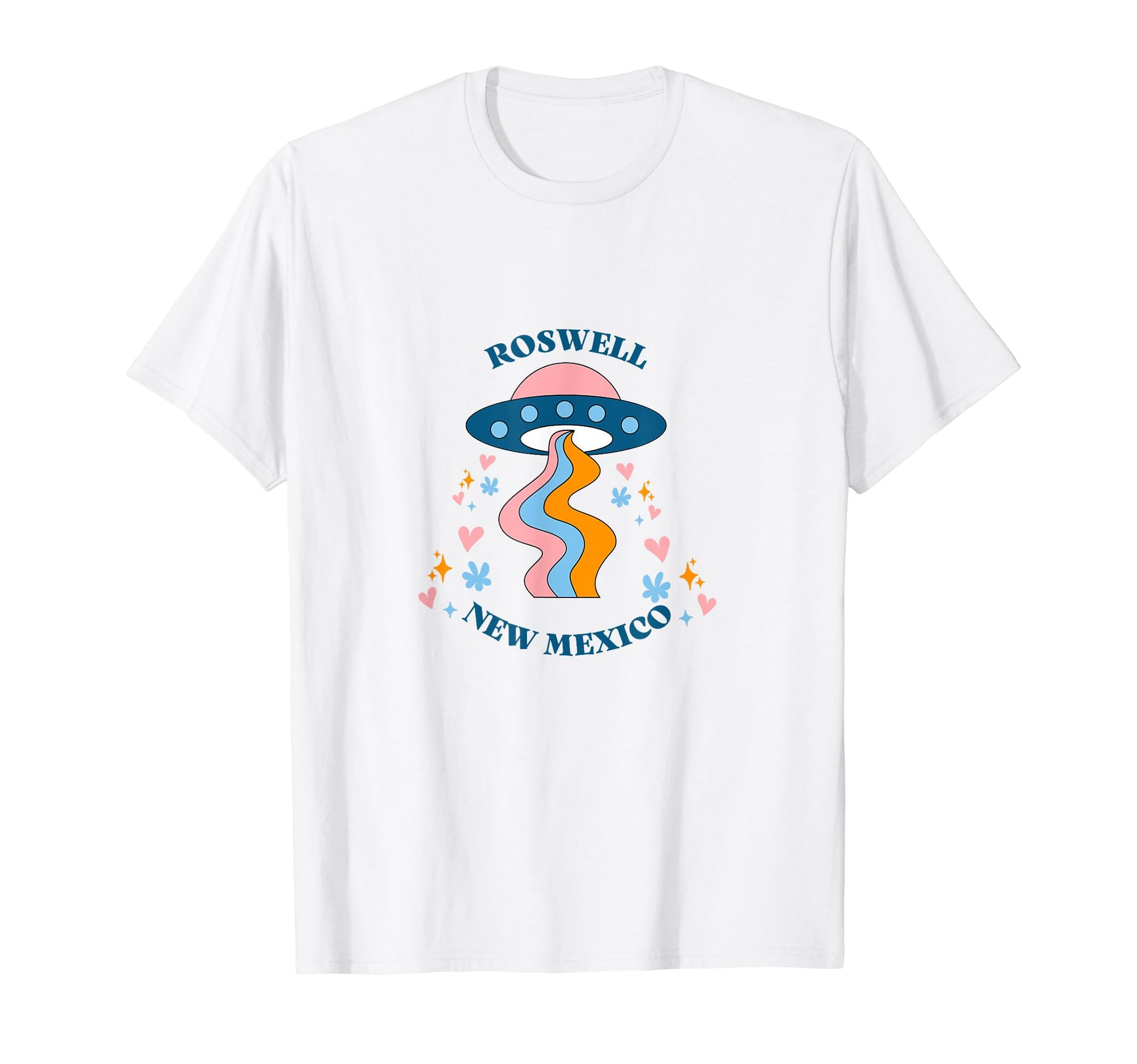 Roswell New Mexico Rainbow Ufo T-Shirt - Graphic Print Unisex - T-Shirt, Sweatshirt, Hoodie