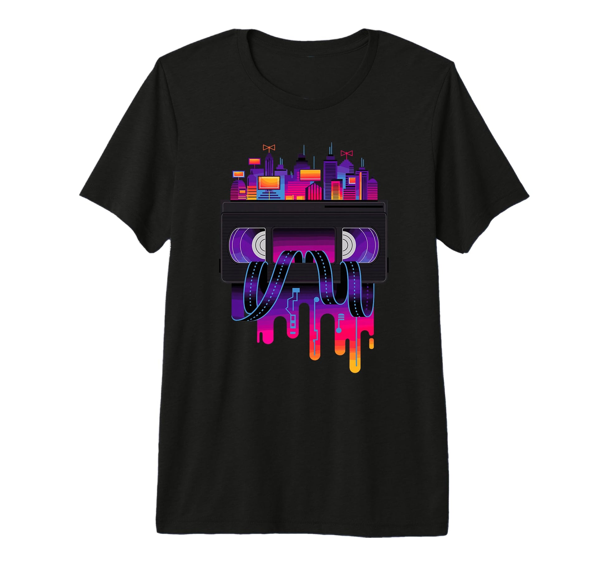 Dripping Paint Art Cassette Tape T-Shirt - Fun Novelty Design Men Women - T-Shirt, Sweatshirt, Hoodie
