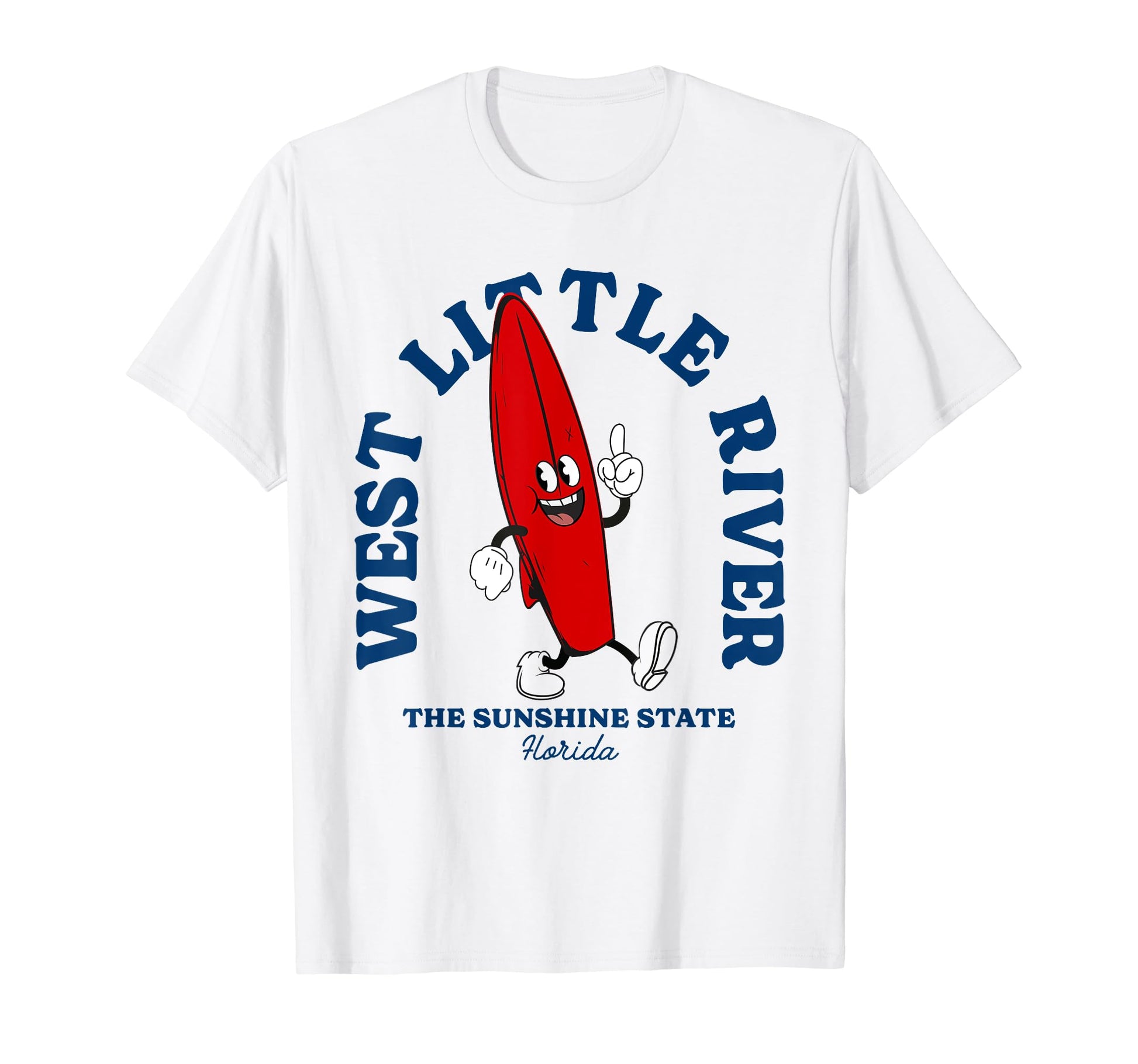 West Little River Florida Surfer T-Shirt - Casual Everyday Wear for Adults - T-Shirt, Sweatshirt, Hoodie
