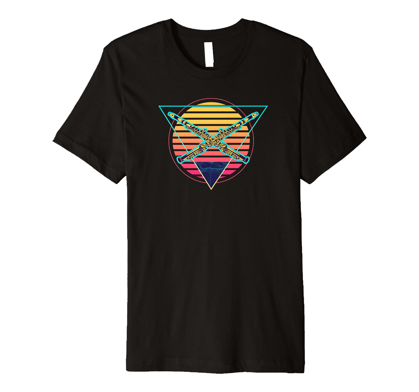 Futuristic Flutist Synthwave Vaporwave T-Shirt - Trendy Graphic Men Women - T-Shirt, Sweatshirt, Hoodie
