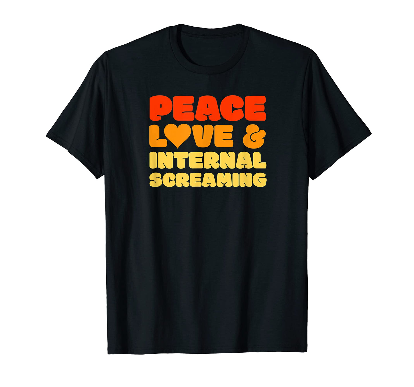 60S 70S Morbid Peace Love Internal T-Shirt - Minimalist Print Unisex - T-Shirt, Sweatshirt, Hoodie