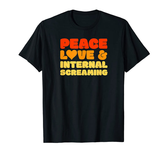 60S 70S Morbid Peace Love Internal T-Shirt - Minimalist Print Unisex - T-Shirt, Sweatshirt, Hoodie