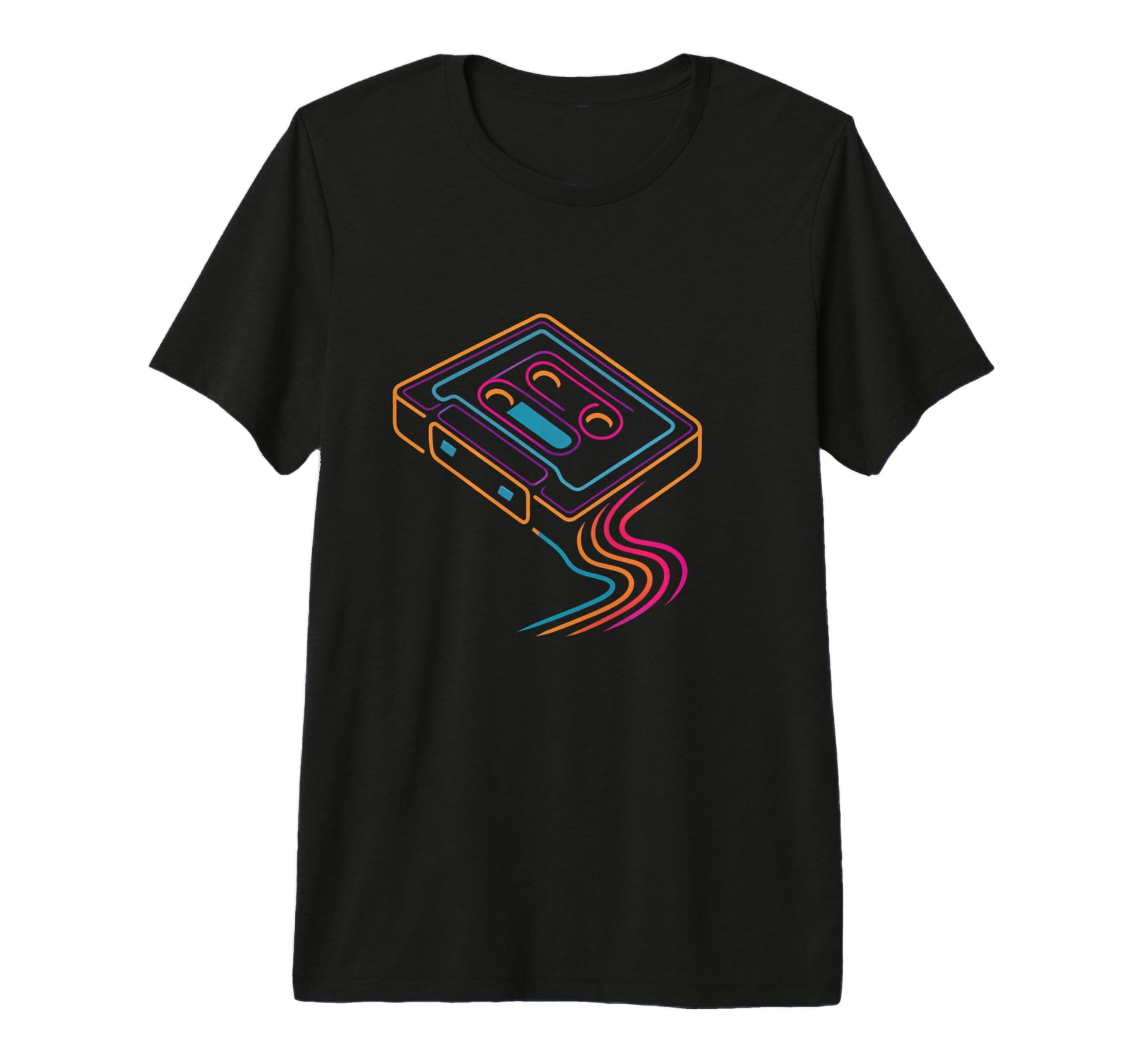 Cassette Tape Synthwave T-Shirt - Casual Everyday Wear for Adults - T-Shirt, Sweatshirt, Hoodie