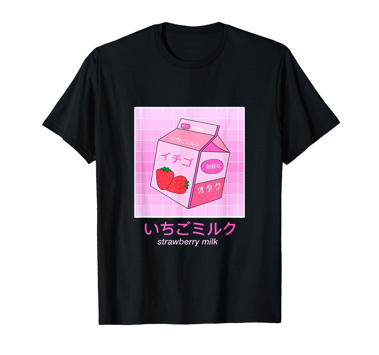 Strawberry Milk Carton 90S Otaku T-Shirt - Casual Everyday Wear for Adults - T-Shirt, Sweatshirt, Hoodie