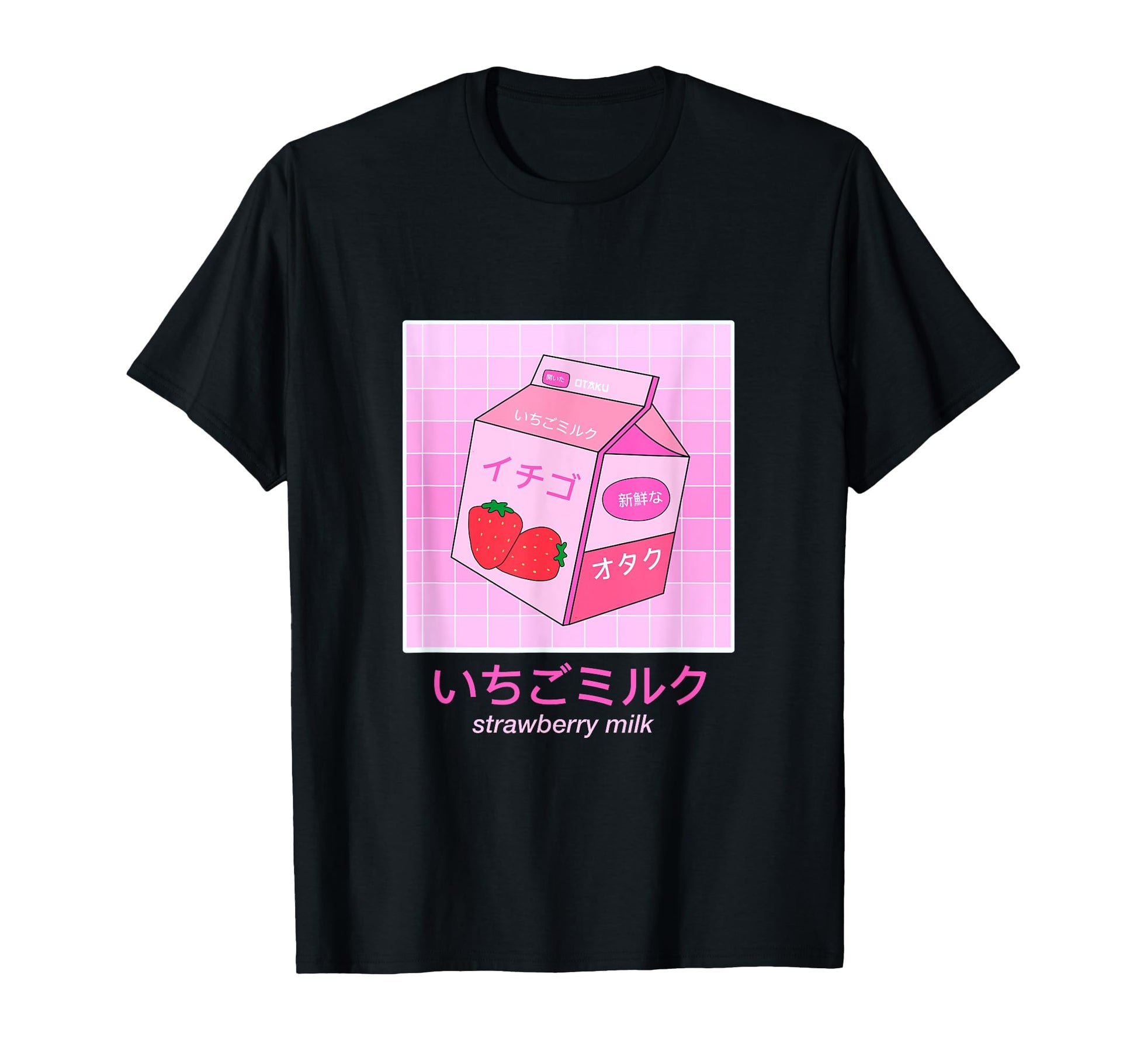 Strawberry Milk Carton 90S Otaku T-Shirt - Casual Everyday Wear for Adults - T-Shirt, Sweatshirt, Hoodie