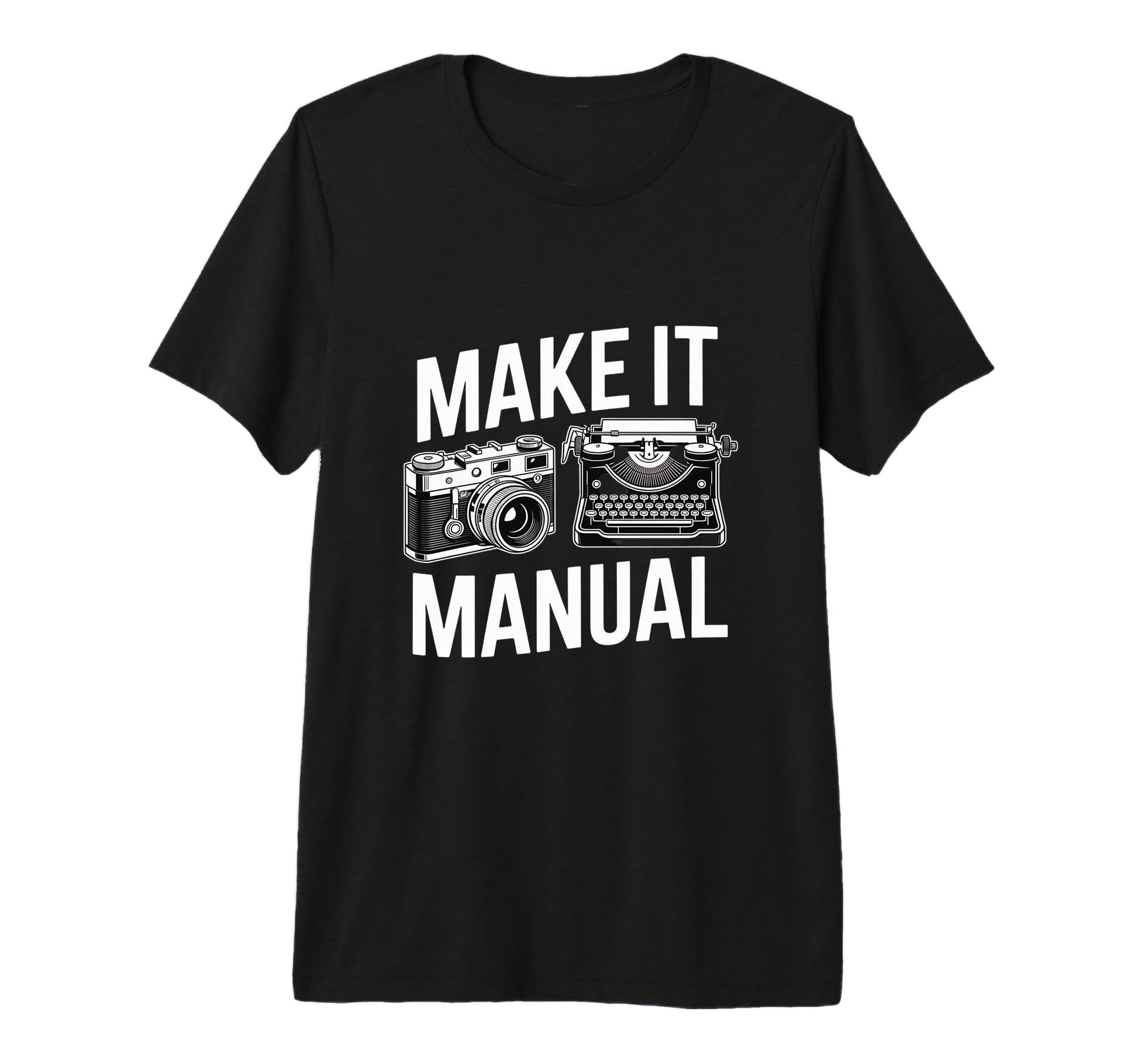 Manual Camera Typewriter T-Shirt - Aesthetic Graphic for Adults - T-Shirt, Sweatshirt, Hoodie